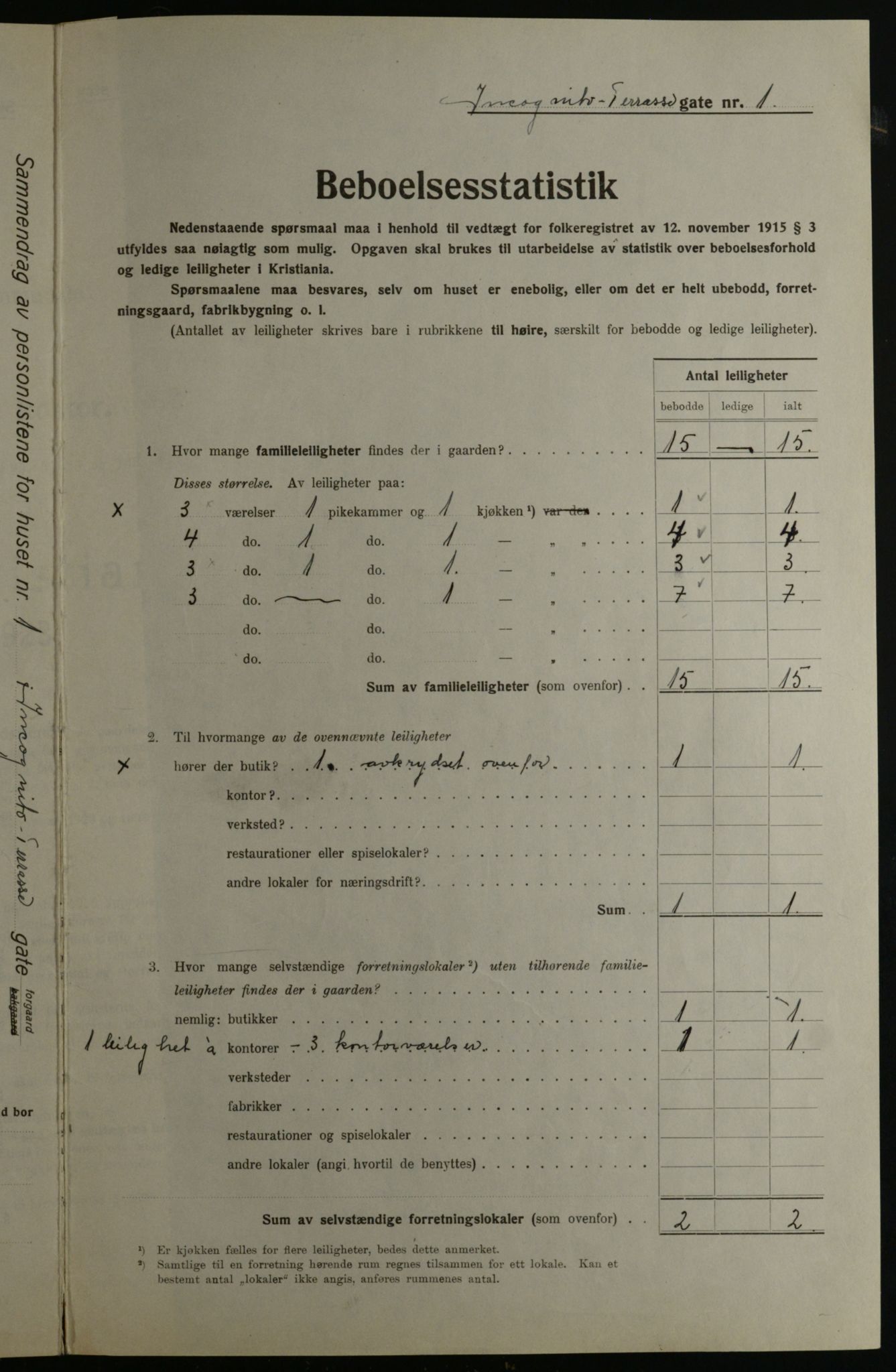 OBA, Kommunal folketelling 1.12.1923 for Kristiania, 1923, s. 49509