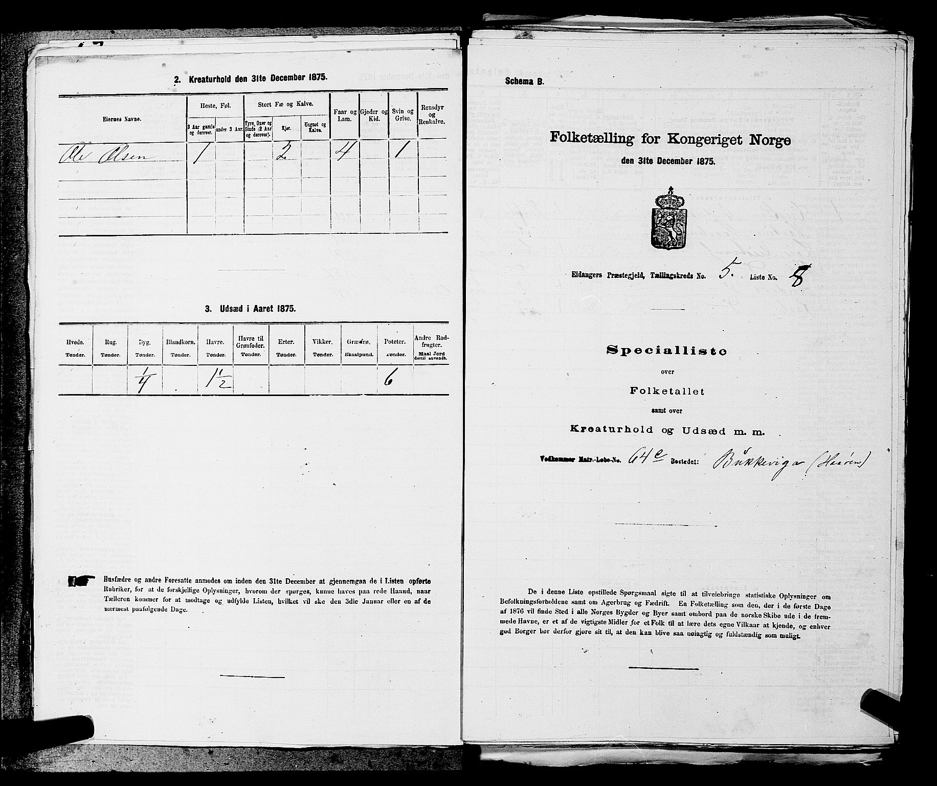 SAKO, Folketelling 1875 for 0813P Eidanger prestegjeld, 1875, s. 922