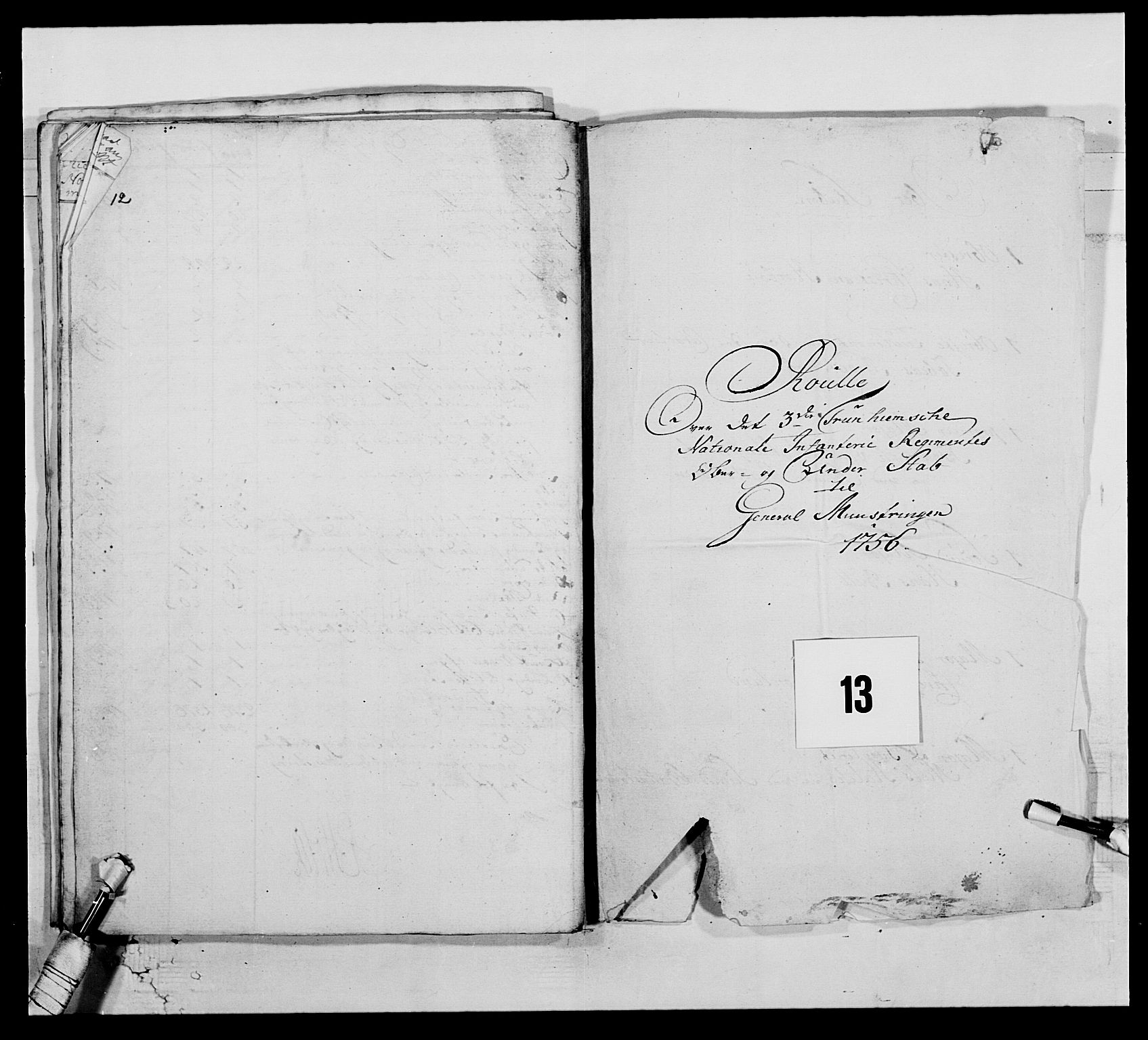 Kommanderende general (KG I) med Det norske krigsdirektorium, AV/RA-EA-5419/E/Ea/L0515: 3. Trondheimske regiment, 1756-1767, s. 190