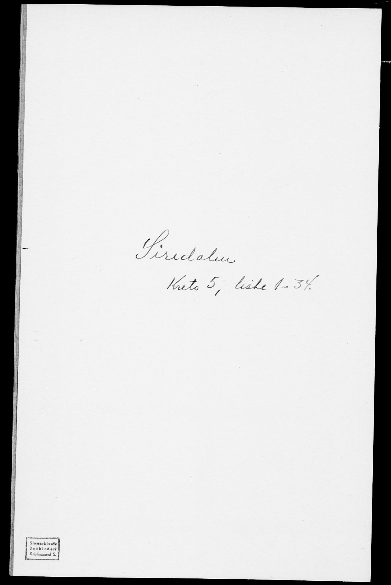 SAK, Folketelling 1875 for 1046P Sirdal prestegjeld, 1875, s. 406
