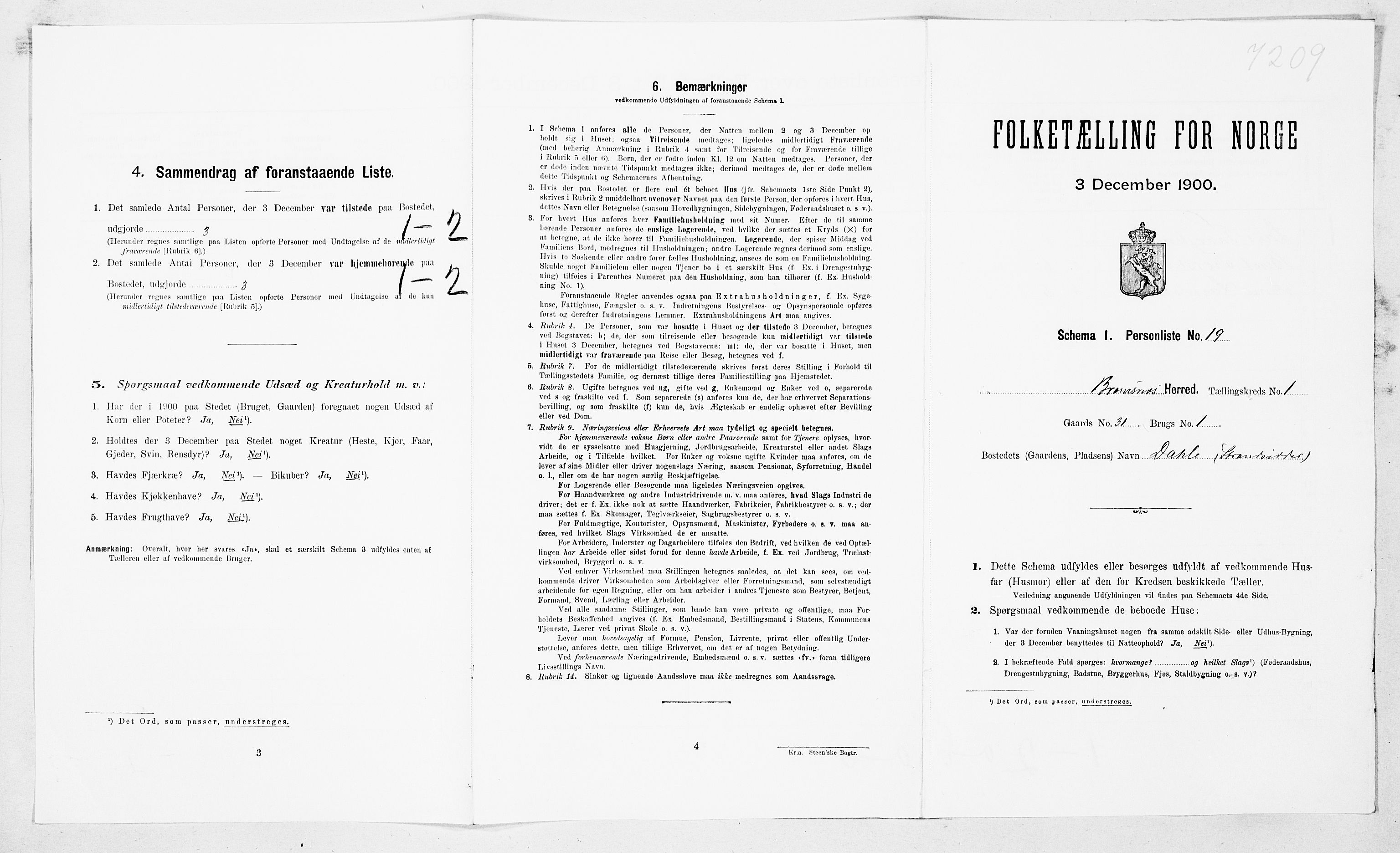 SAT, Folketelling 1900 for 1554 Bremsnes herred, 1900, s. 106