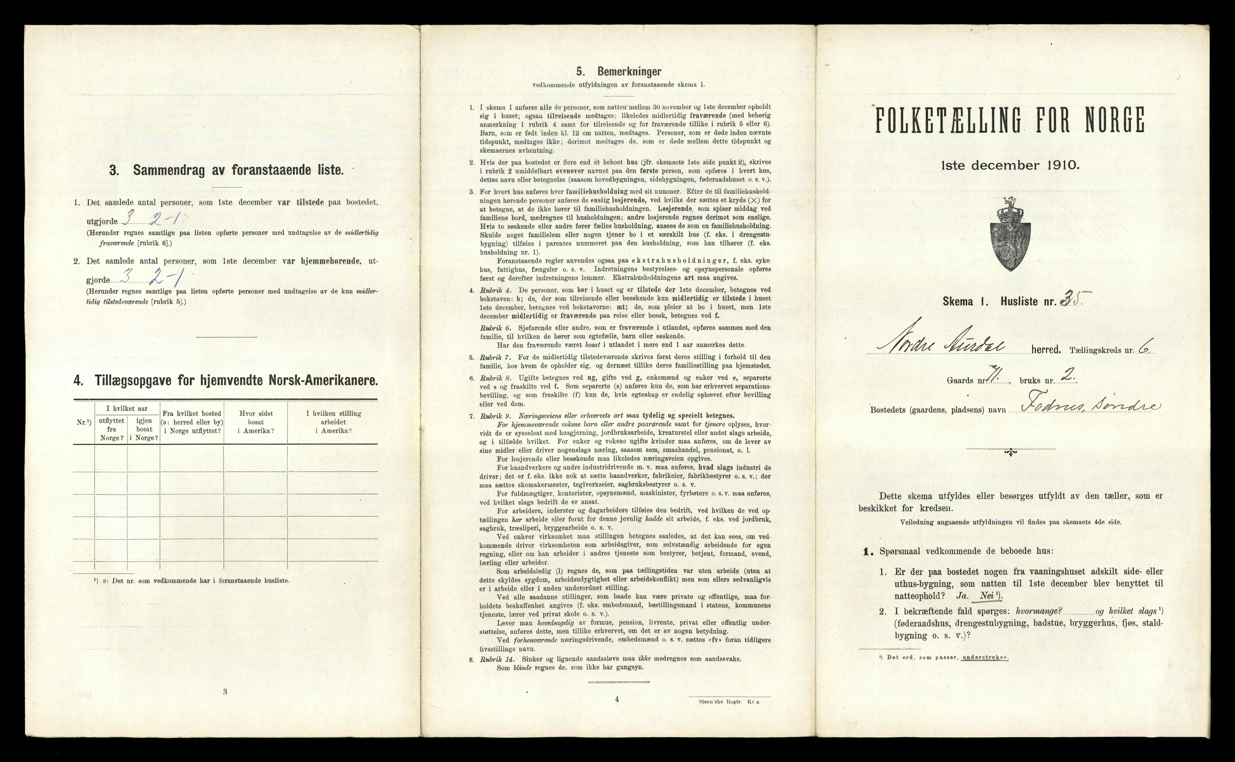 RA, Folketelling 1910 for 0542 Nord-Aurdal herred, 1910, s. 943