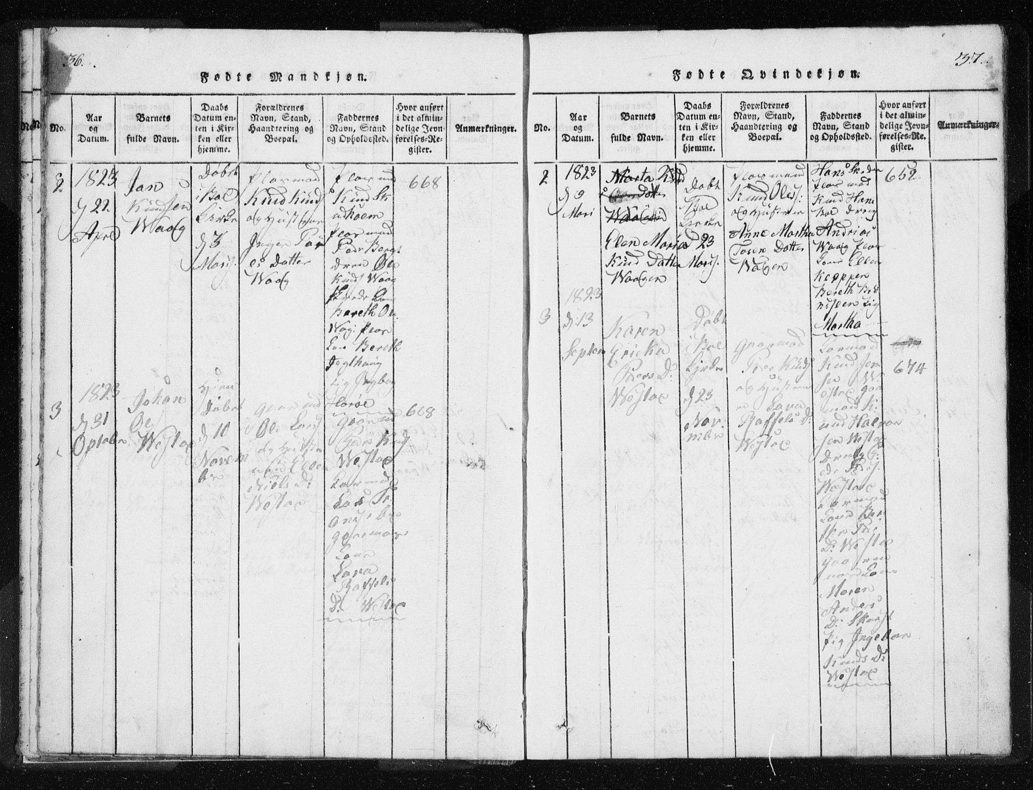 Ministerialprotokoller, klokkerbøker og fødselsregistre - Møre og Romsdal, AV/SAT-A-1454/566/L0772: Klokkerbok nr. 566C01, 1818-1845, s. 36-37