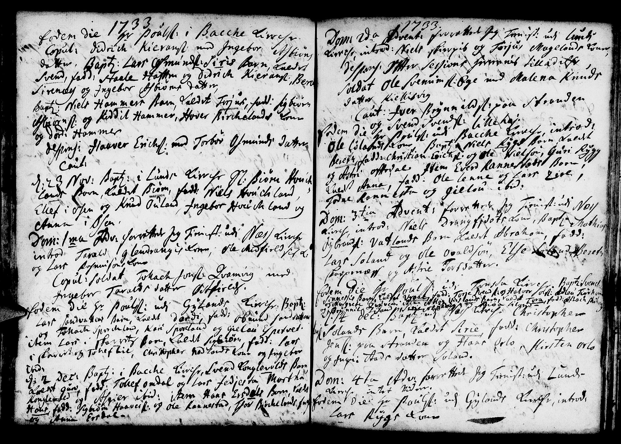 Lund sokneprestkontor, AV/SAST-A-101809/S06/L0001: Ministerialbok nr. A 1, 1724-1737