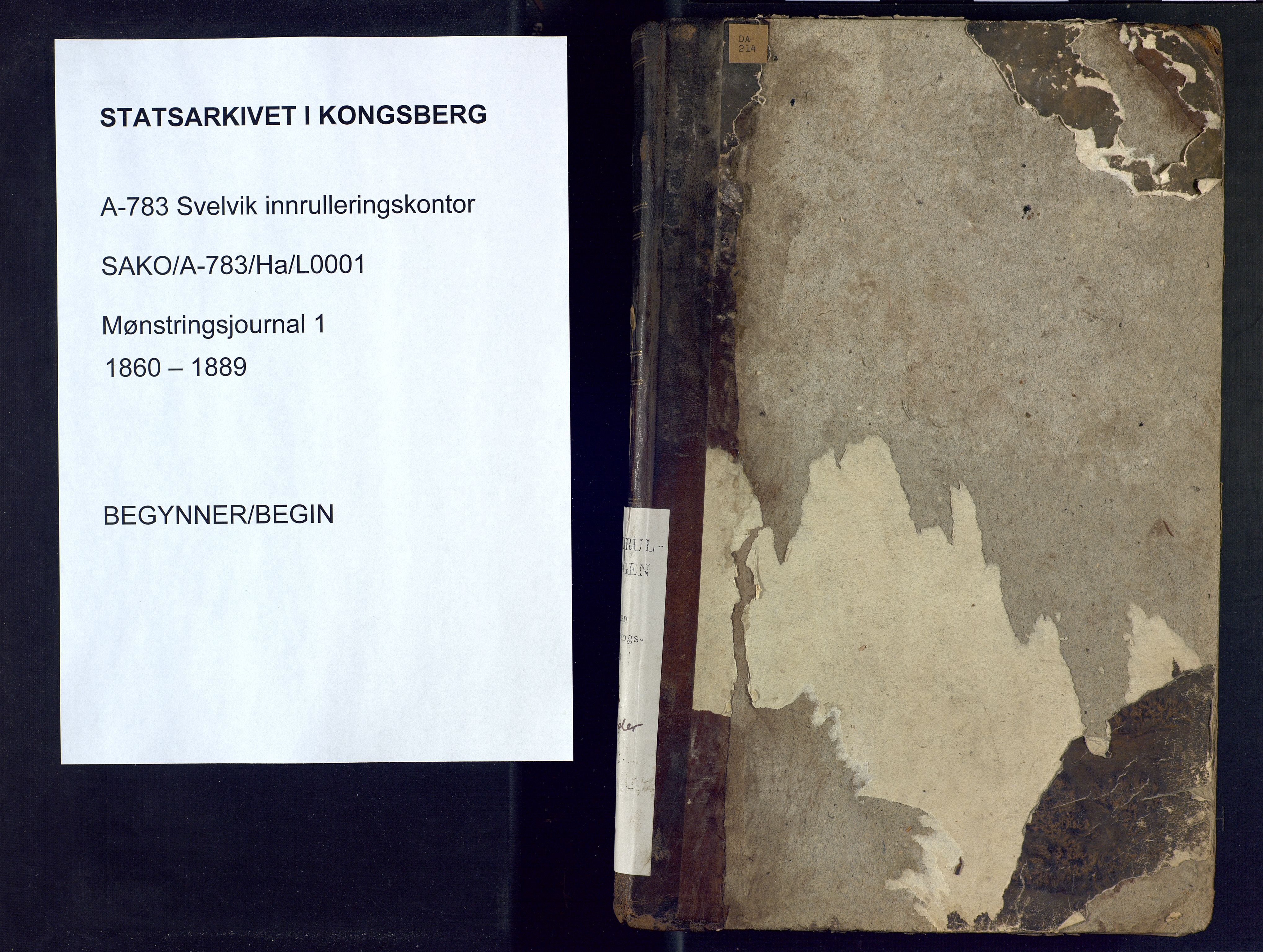 Svelvik innrulleringskontor, SAKO/A-783/H/Ha/L0001: Mønstringsjournal 1, 1860-1889
