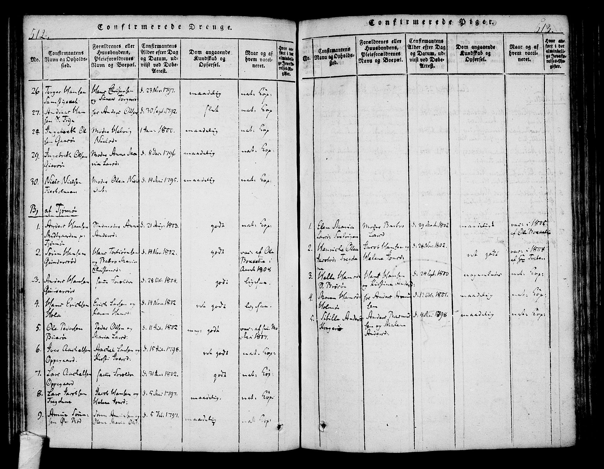 Nøtterøy kirkebøker, AV/SAKO-A-354/F/Fa/L0004: Ministerialbok nr. I 4, 1814-1838, s. 512-513