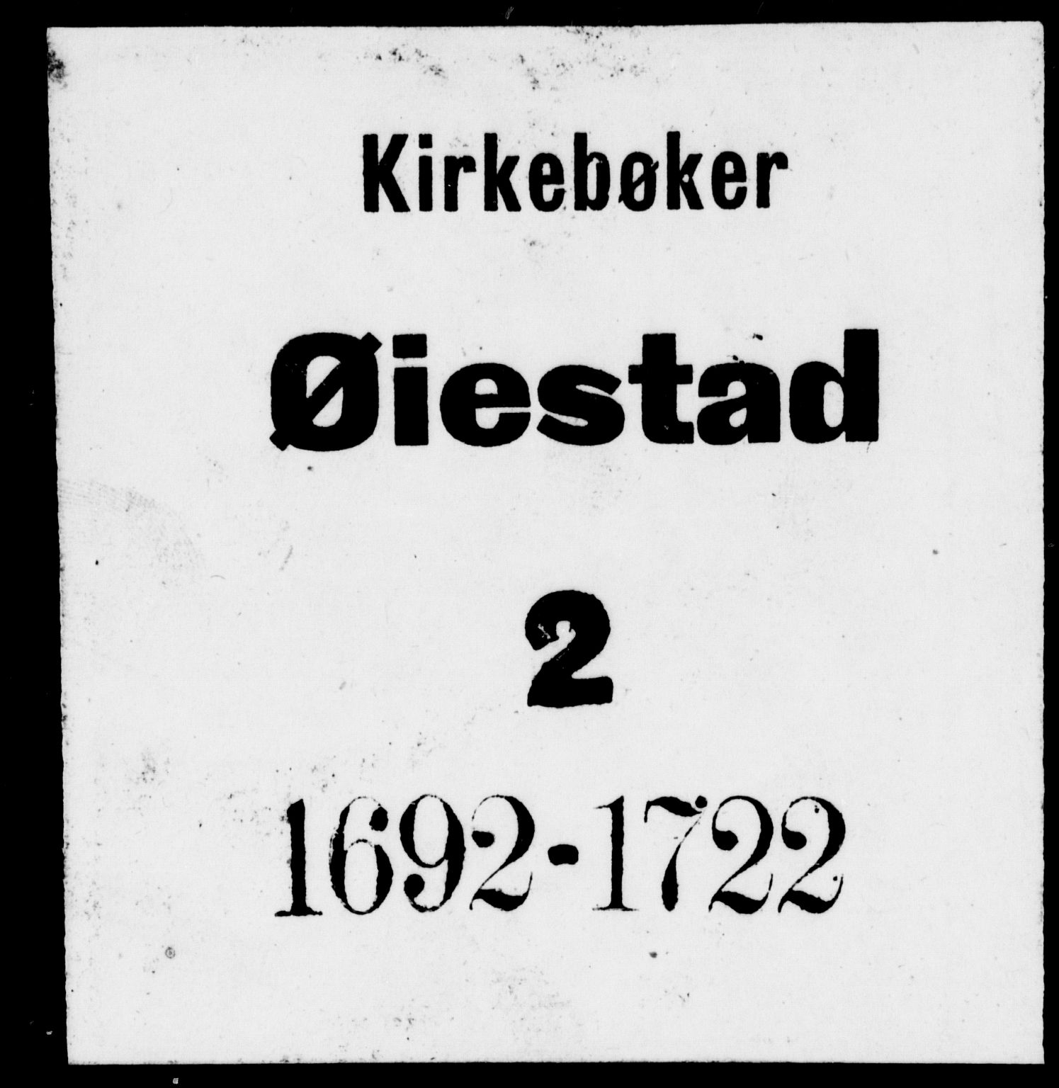Øyestad sokneprestkontor, SAK/1111-0049/F/Fa/L0002: Ministerialbok nr. A 2, 1692-1722