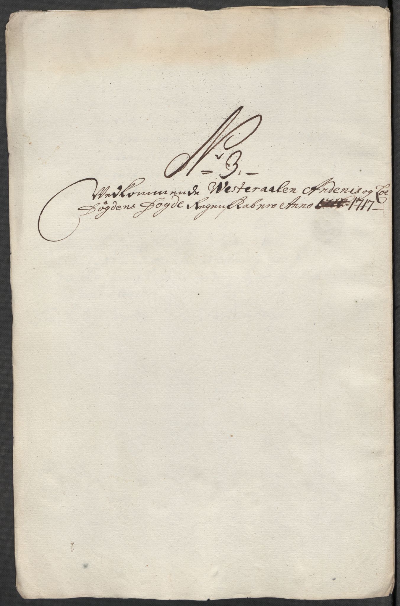 Rentekammeret inntil 1814, Reviderte regnskaper, Fogderegnskap, AV/RA-EA-4092/R67/L4683: Fogderegnskap Vesterålen, Andenes og Lofoten, 1717, s. 71