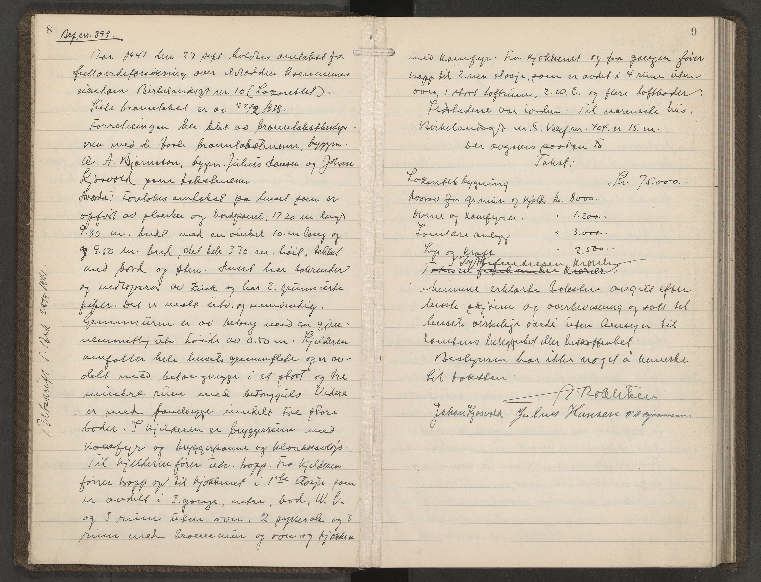 Heddal lensmannskontor, AV/SAKO-A-558/Y/Ye/Yec/L0004: Branntakstprotokoll, 1941-1947