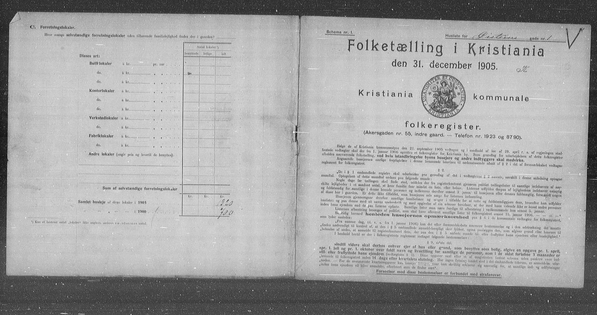 OBA, Kommunal folketelling 31.12.1905 for Kristiania kjøpstad, 1905, s. 67669
