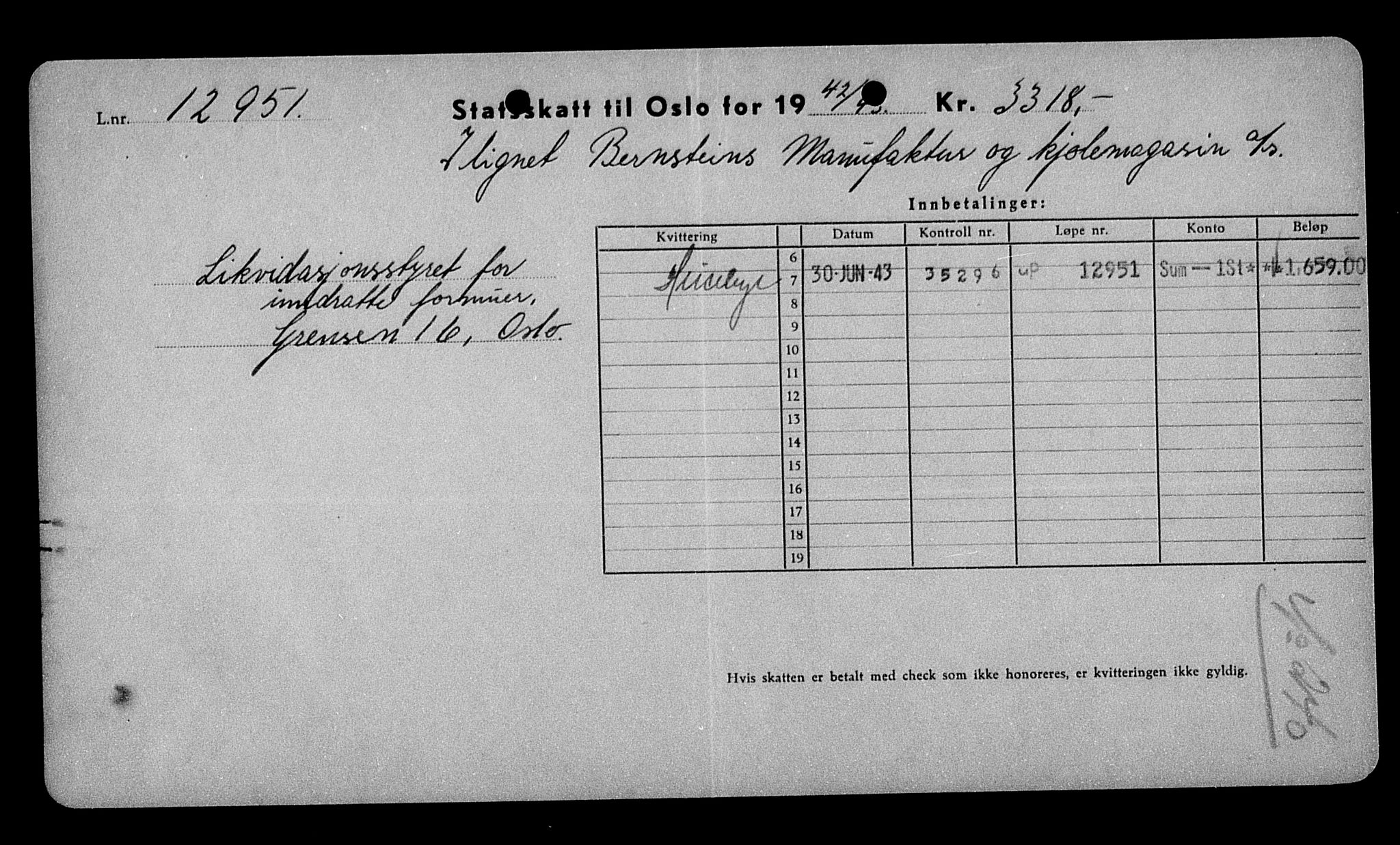 Justisdepartementet, Tilbakeføringskontoret for inndratte formuer, AV/RA-S-1564/H/Hc/Hcc/L0924: --, 1945-1947, s. 29