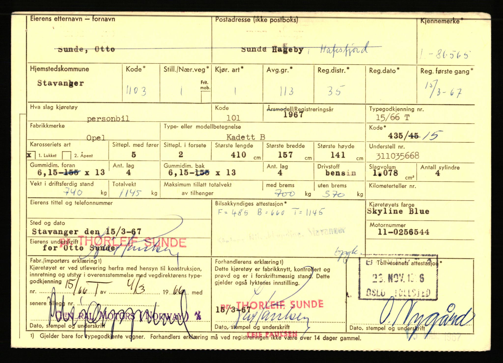 Stavanger trafikkstasjon, AV/SAST-A-101942/0/F/L0074: L-86500 - L-88799, 1930-1971, s. 47