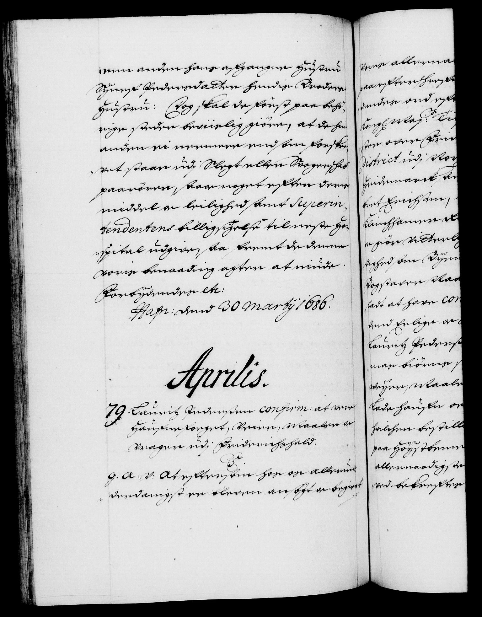 Danske Kanselli 1572-1799, RA/EA-3023/F/Fc/Fca/Fcaa/L0014: Norske registre (mikrofilm), 1685-1687, s. 287b