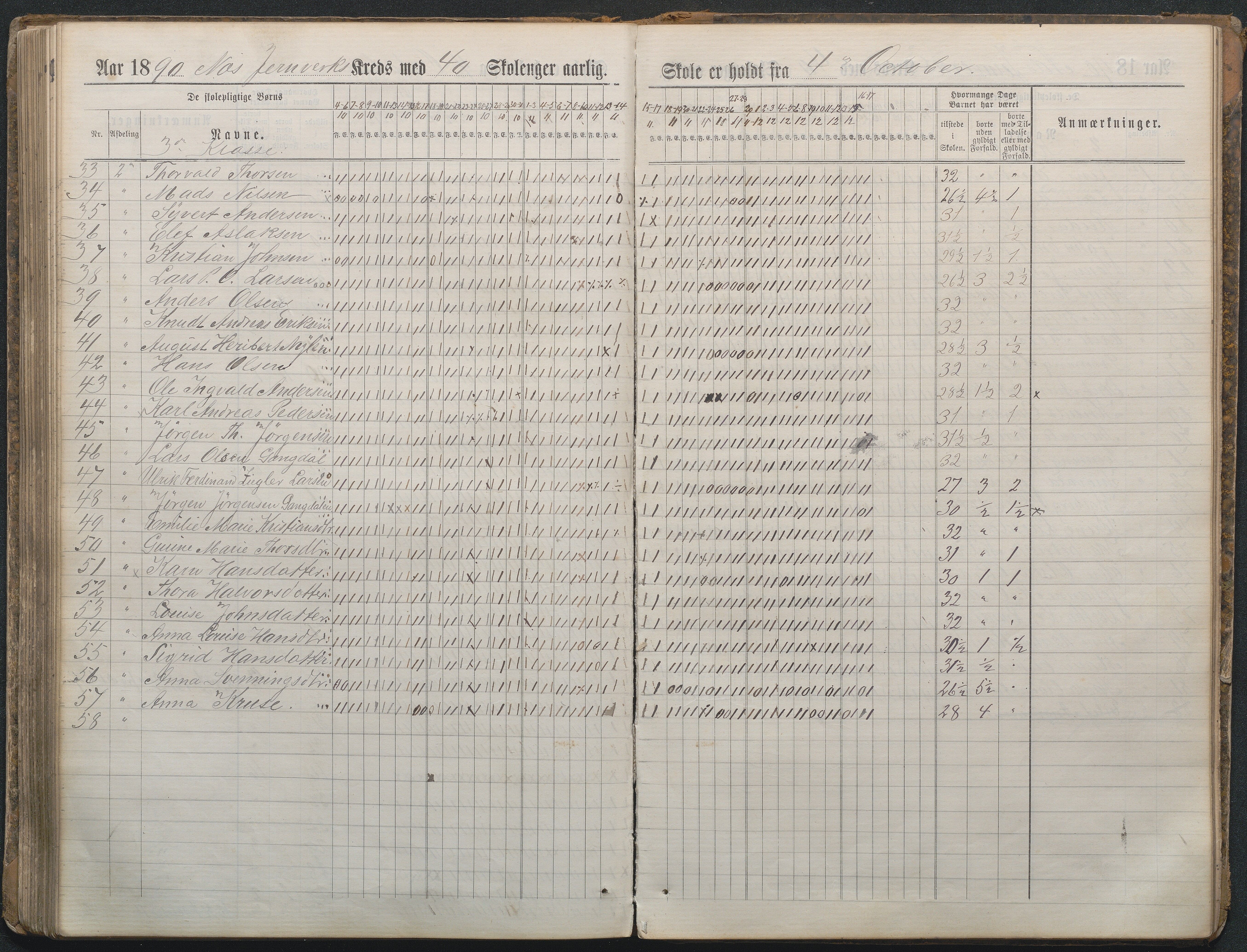 , Næs Jernverk faste skole, Nr.4 Dagbok 1882-1891, 1882-1891, s. 166