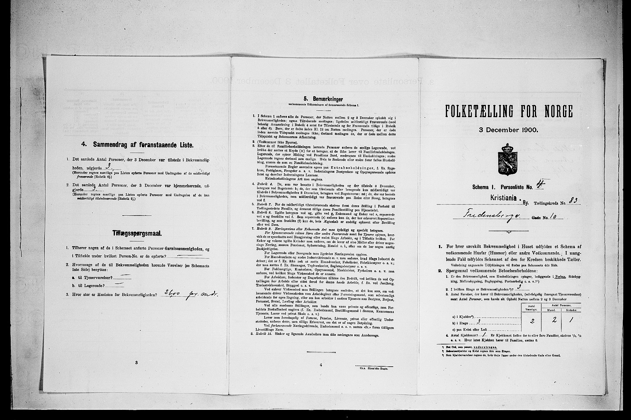 SAO, Folketelling 1900 for 0301 Kristiania kjøpstad, 1900, s. 24485