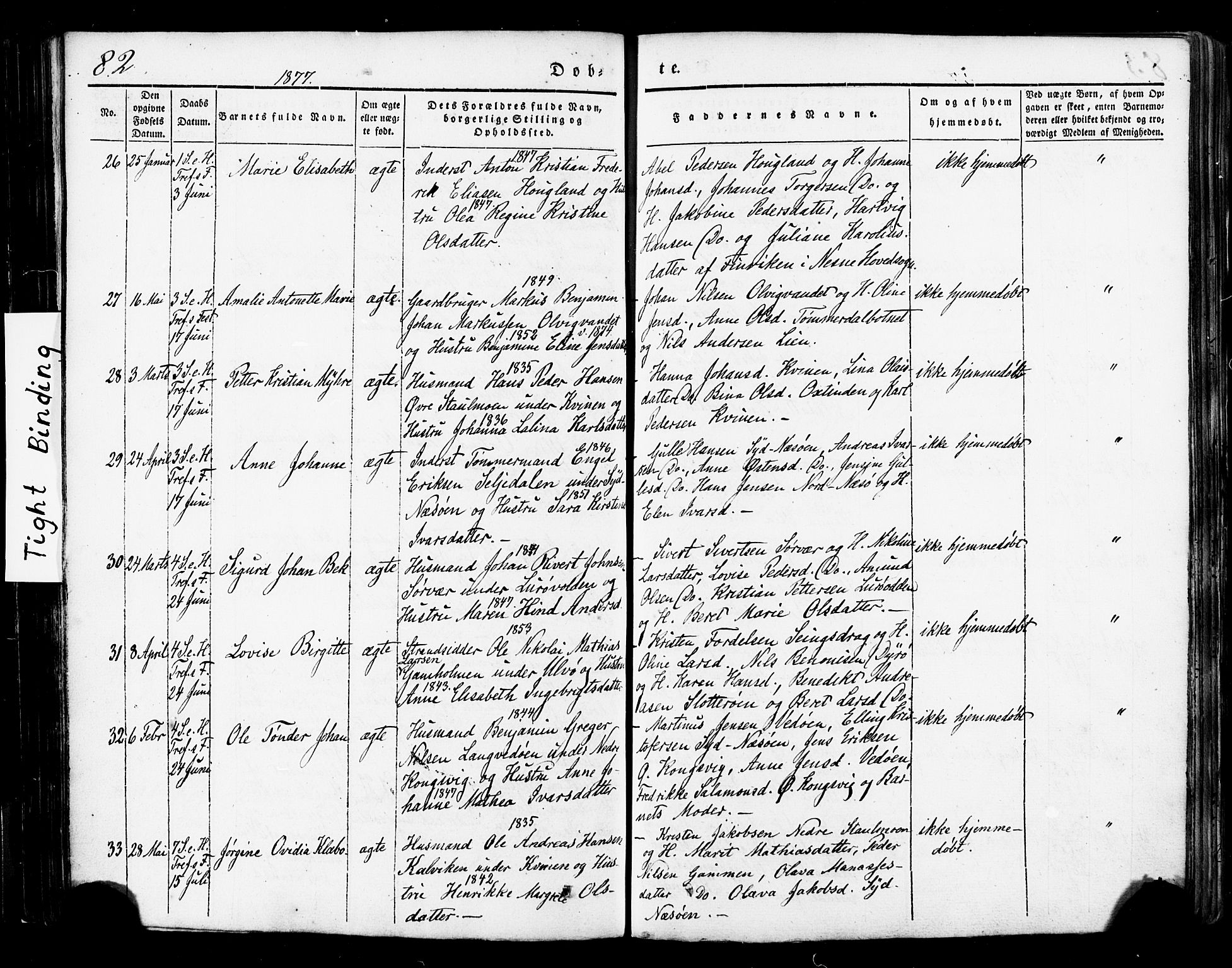 Ministerialprotokoller, klokkerbøker og fødselsregistre - Nordland, AV/SAT-A-1459/839/L0567: Ministerialbok nr. 839A04, 1863-1879, s. 82