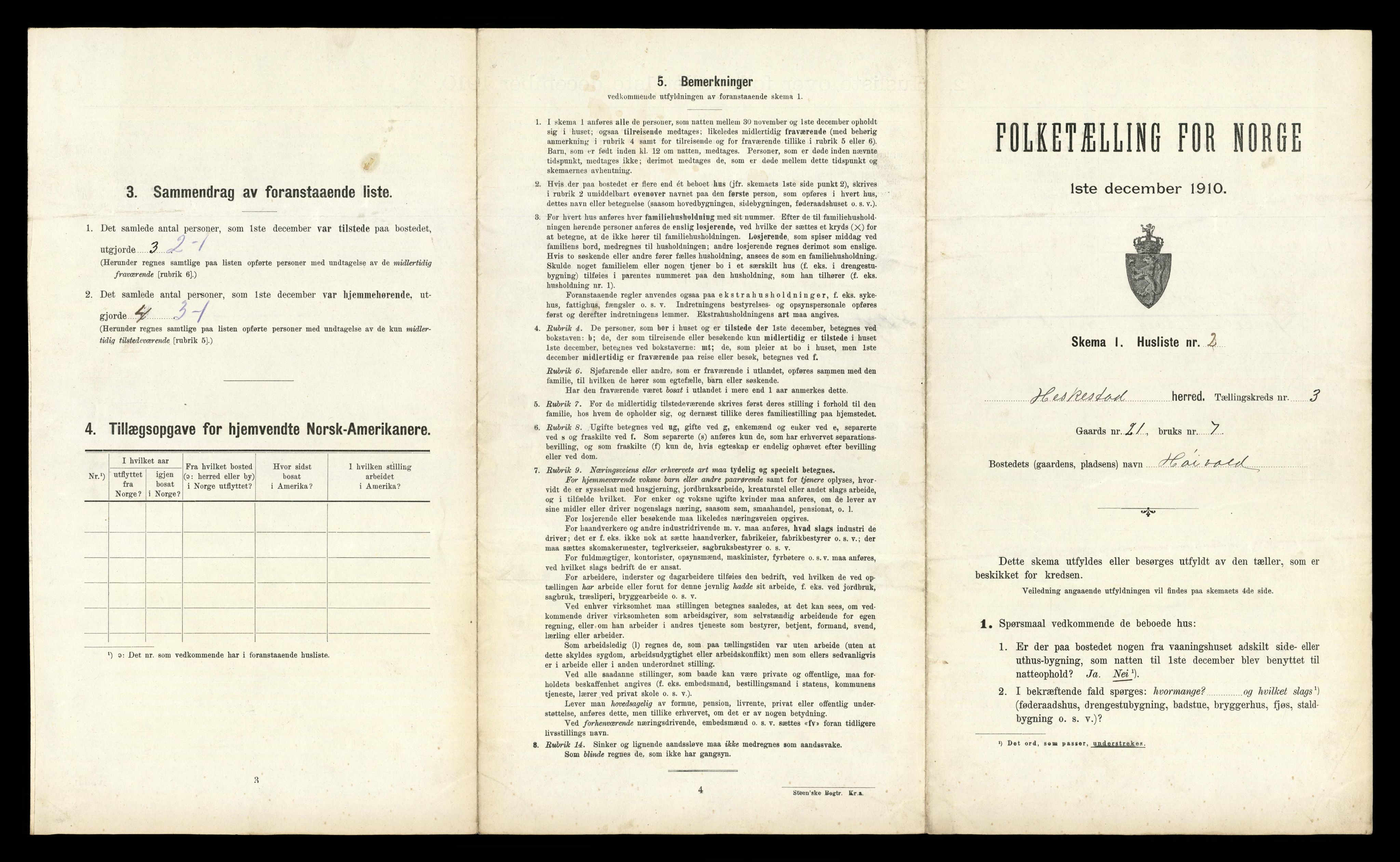 RA, Folketelling 1910 for 1113 Heskestad herred, 1910, s. 244