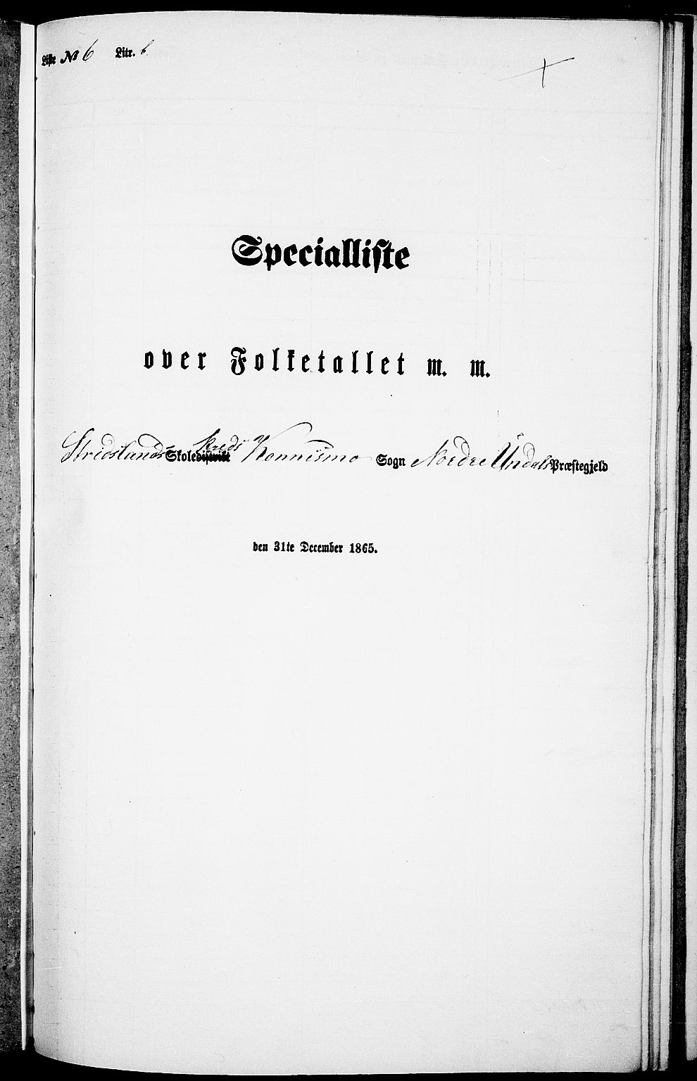 RA, Folketelling 1865 for 1028P Nord-Audnedal prestegjeld, 1865, s. 90
