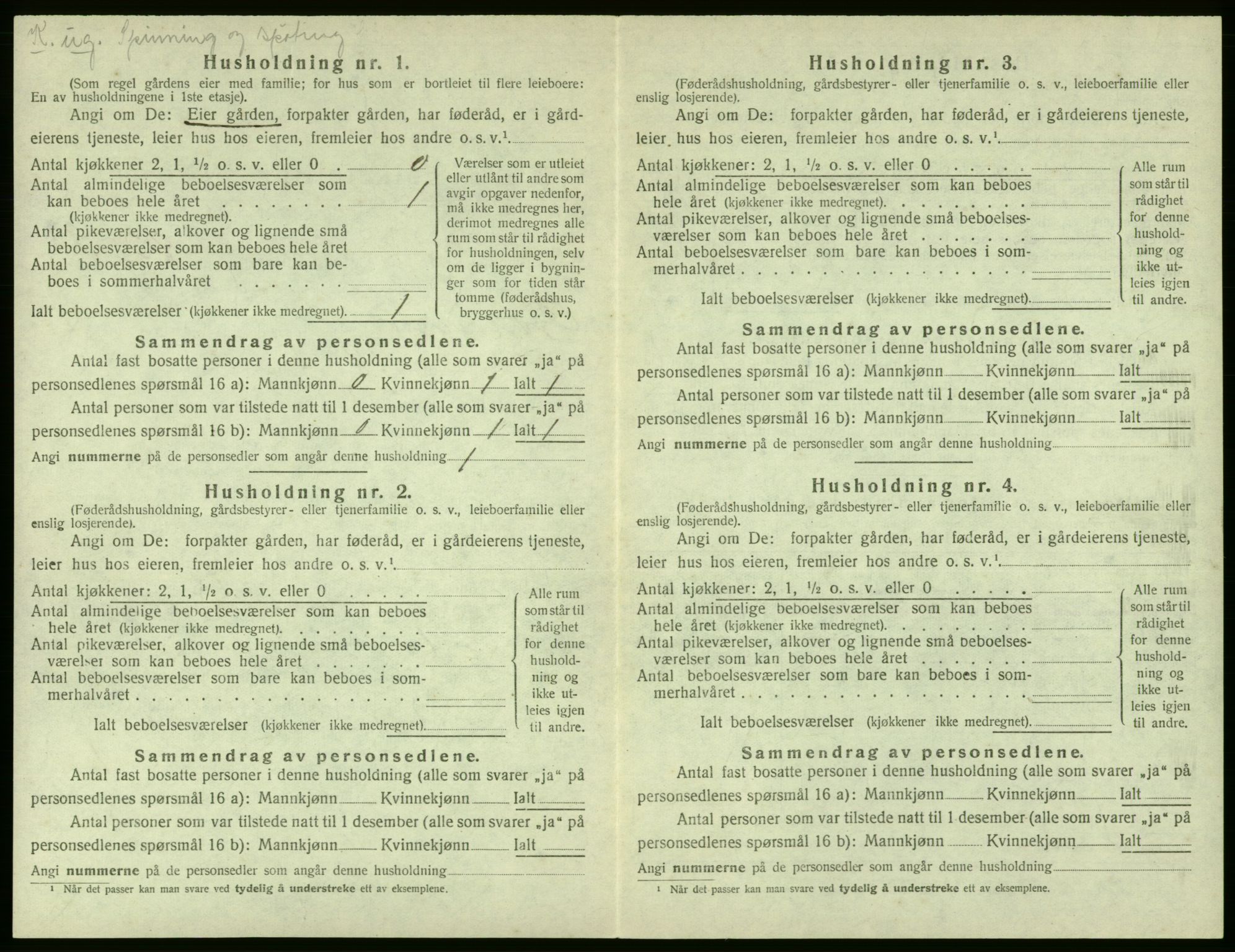 SAB, Folketelling 1920 for 1234 Granvin herred, 1920, s. 394