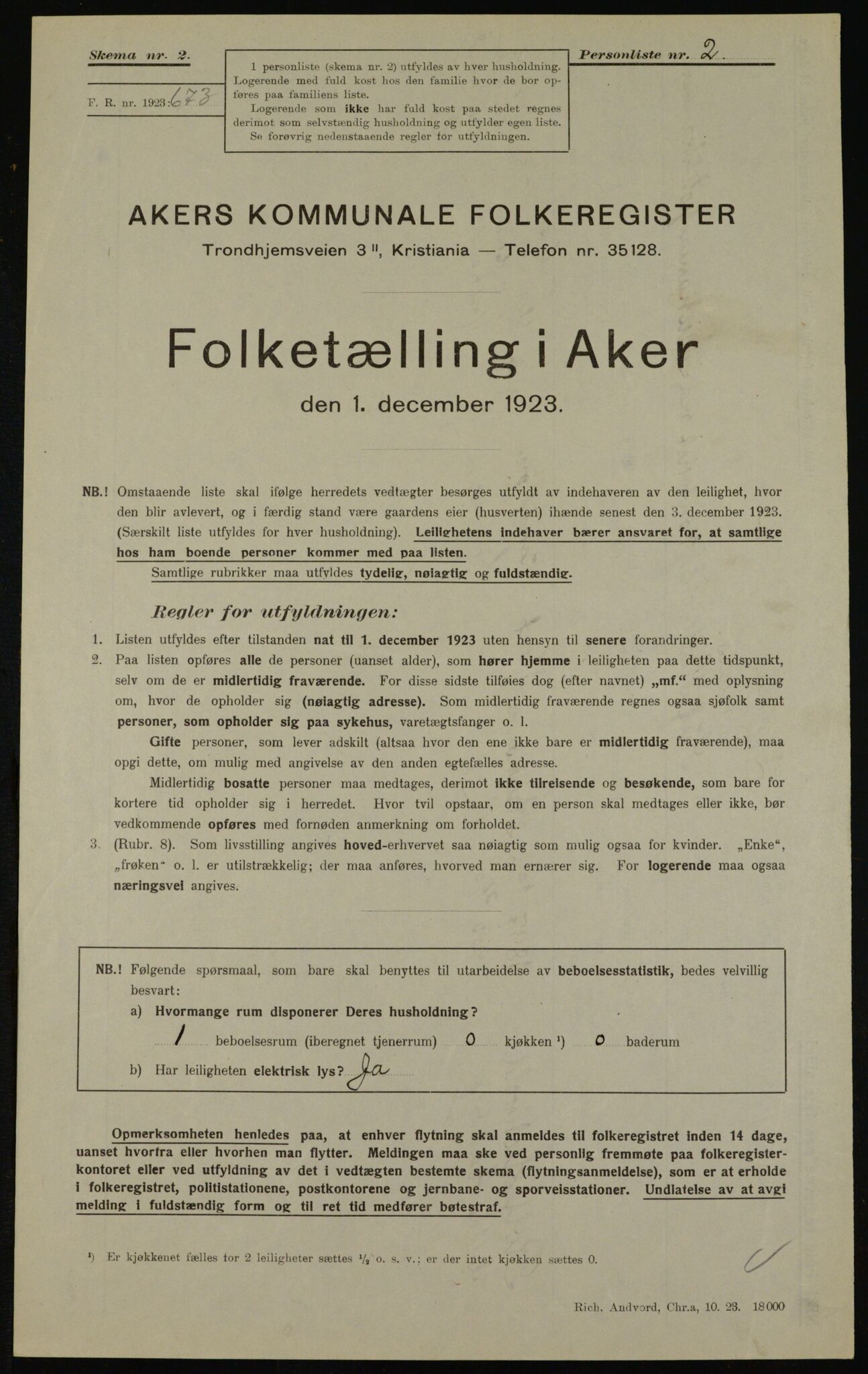 , Kommunal folketelling 1.12.1923 for Aker, 1923, s. 40753