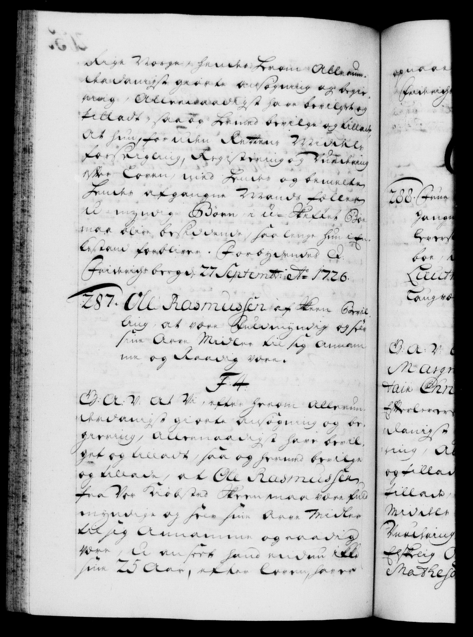 Danske Kanselli 1572-1799, RA/EA-3023/F/Fc/Fca/Fcaa/L0025: Norske registre, 1726-1728, s. 205b