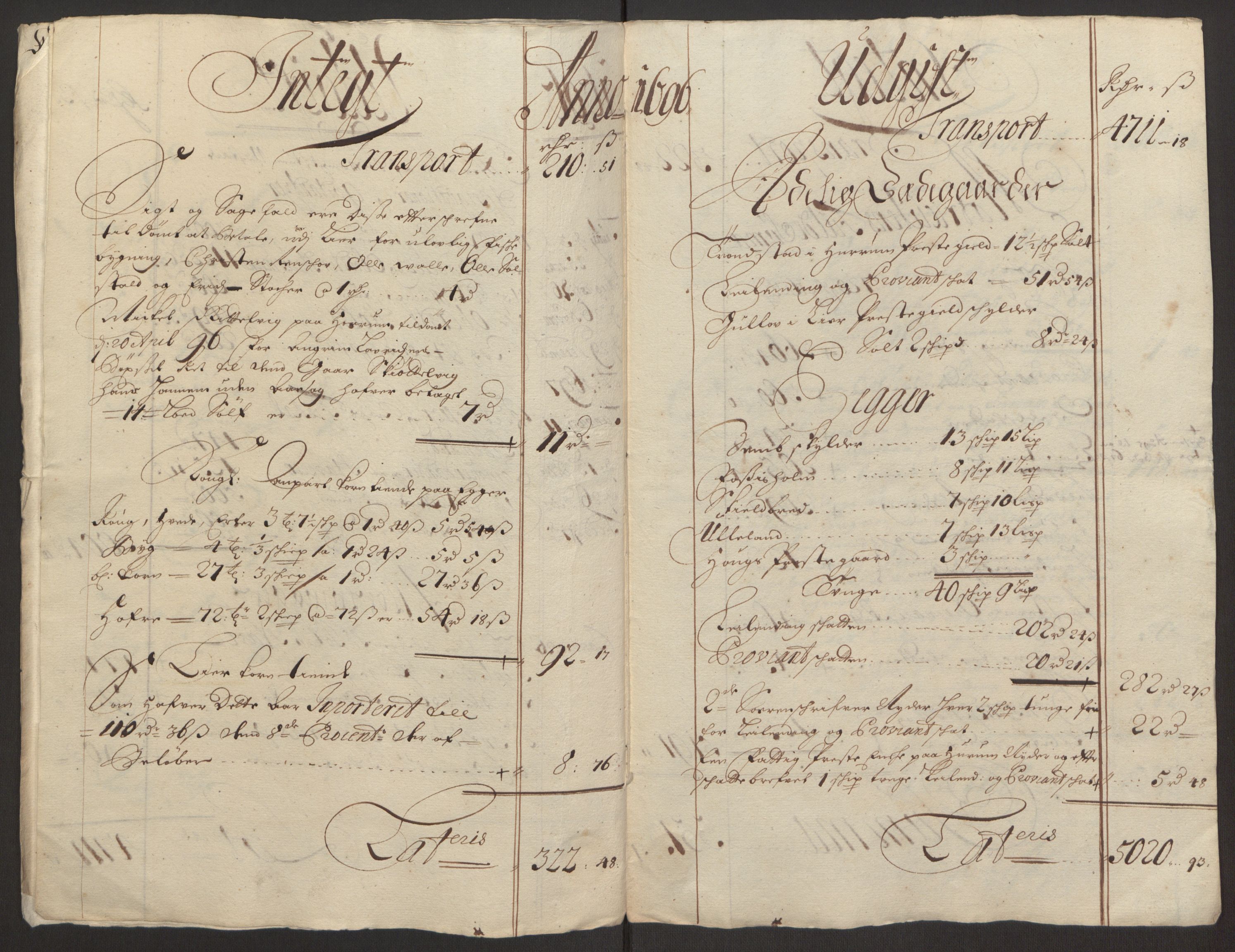 Rentekammeret inntil 1814, Reviderte regnskaper, Fogderegnskap, AV/RA-EA-4092/R30/L1694: Fogderegnskap Hurum, Røyken, Eiker og Lier, 1694-1696, s. 312