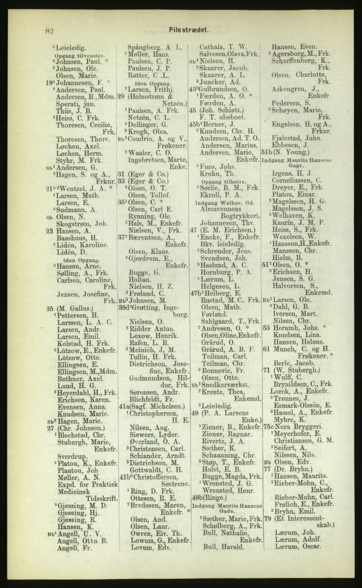 Kristiania/Oslo adressebok, PUBL/-, 1883, s. 82