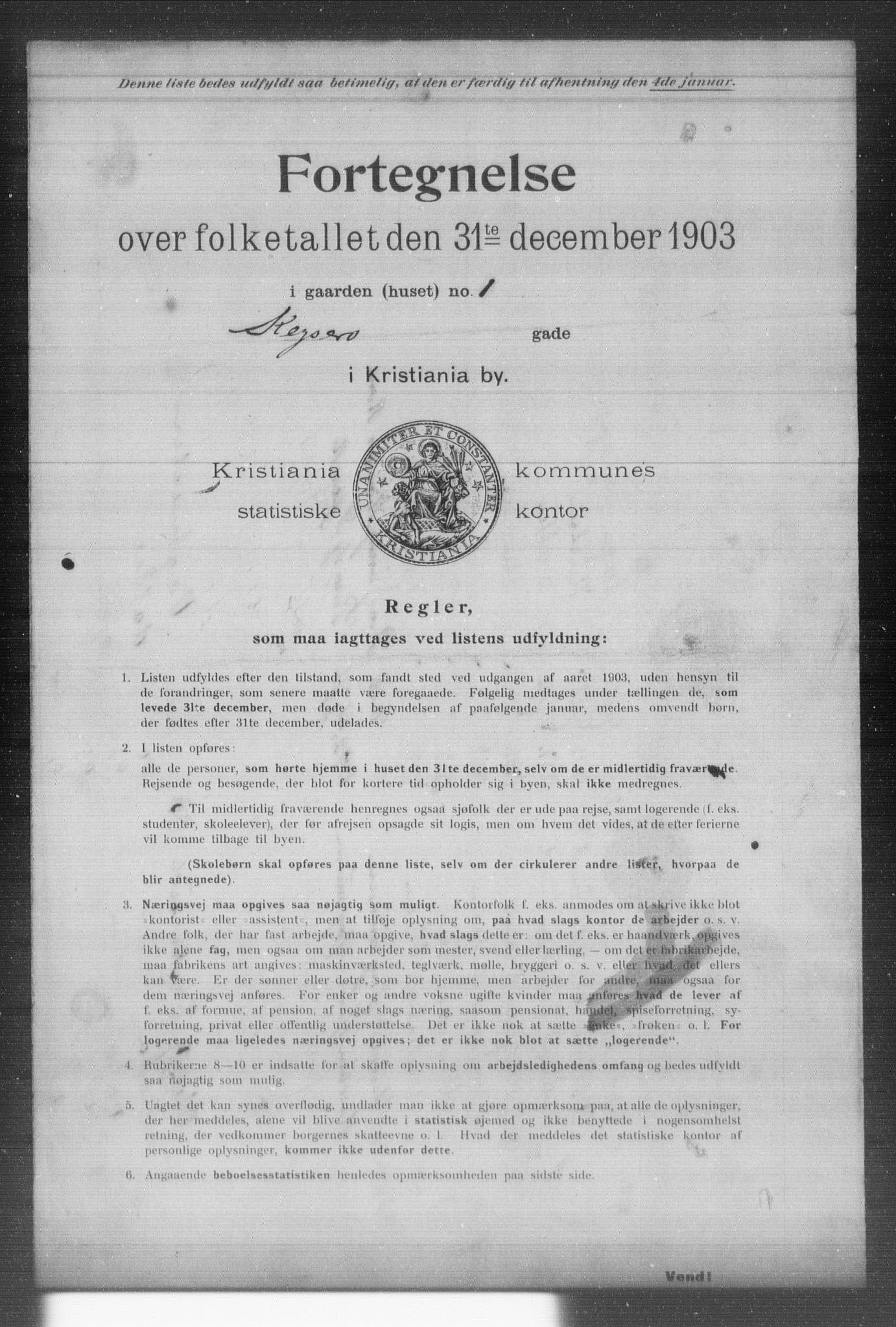 OBA, Kommunal folketelling 31.12.1903 for Kristiania kjøpstad, 1903, s. 9690