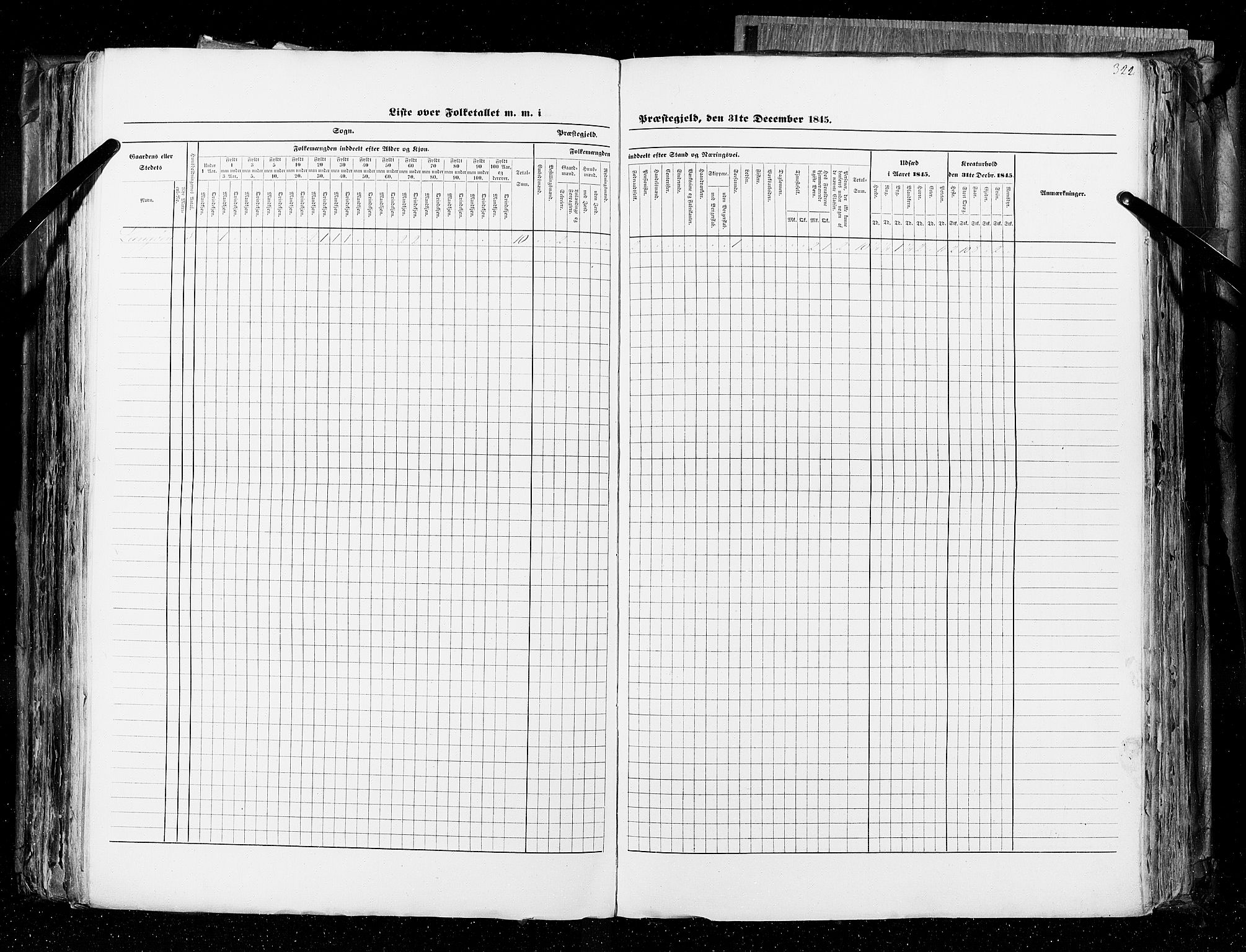 RA, Folketellingen 1845, bind 4: Buskerud amt og Jarlsberg og Larvik amt, 1845, s. 322