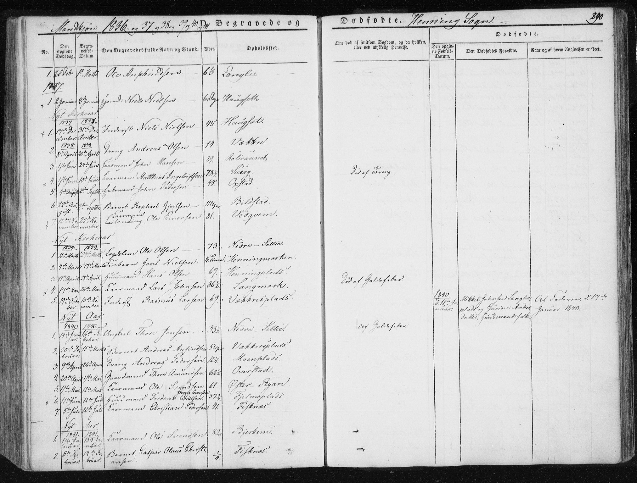 Ministerialprotokoller, klokkerbøker og fødselsregistre - Nord-Trøndelag, SAT/A-1458/735/L0339: Ministerialbok nr. 735A06 /3, 1836-1848, s. 290