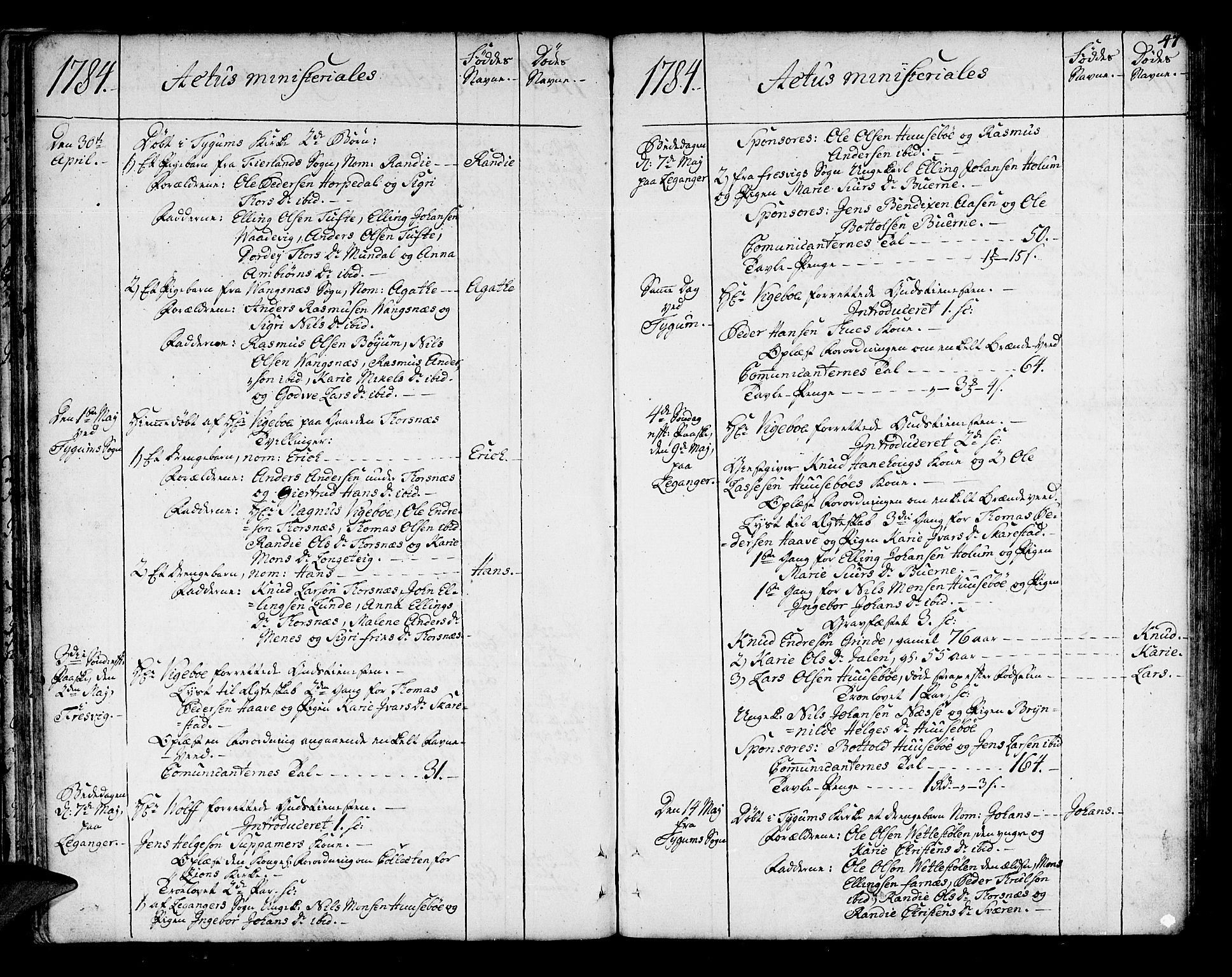 Leikanger sokneprestembete, SAB/A-81001: Ministerialbok nr. A 4, 1770-1791, s. 47
