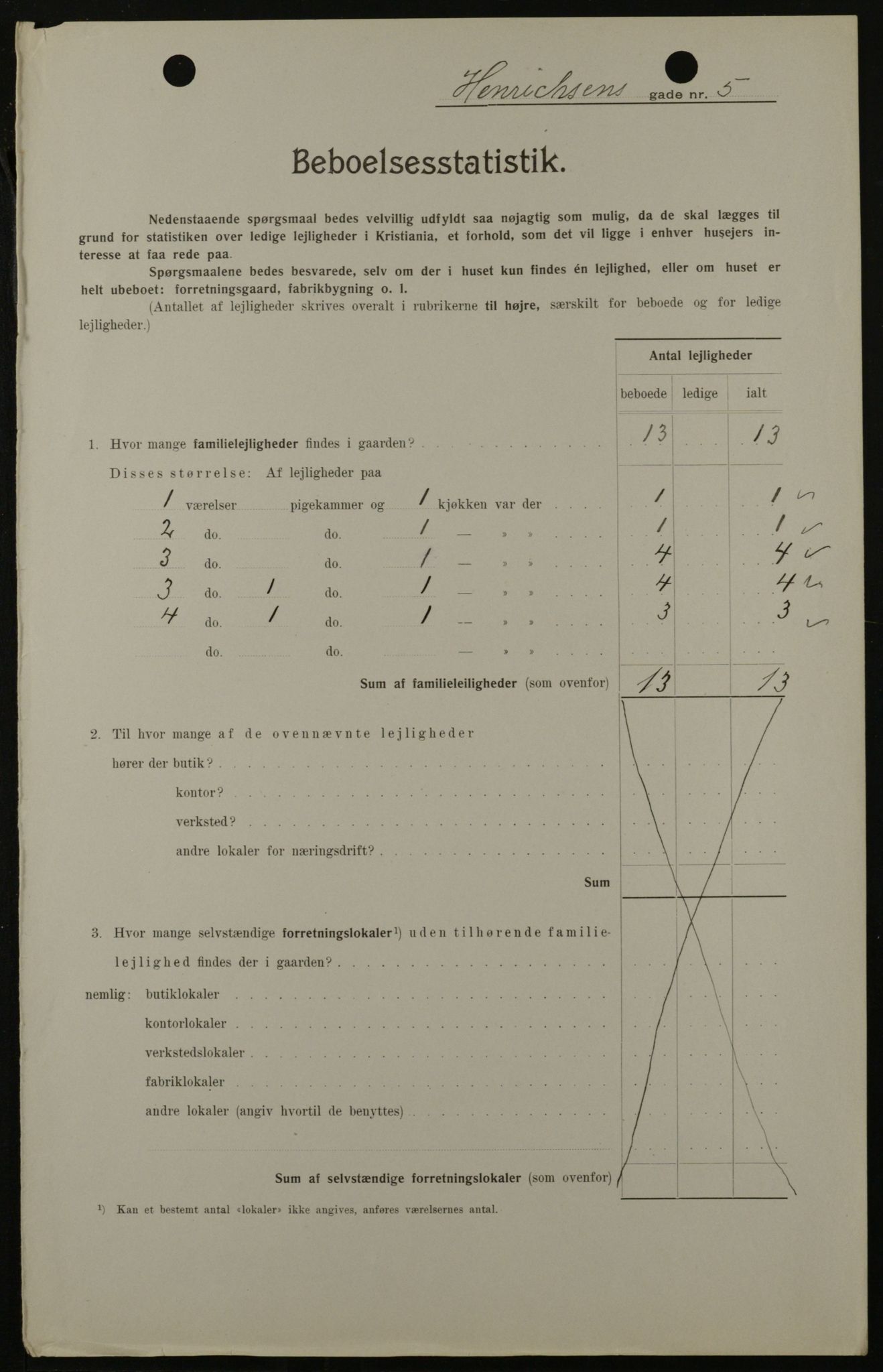 OBA, Kommunal folketelling 1.2.1908 for Kristiania kjøpstad, 1908, s. 34692