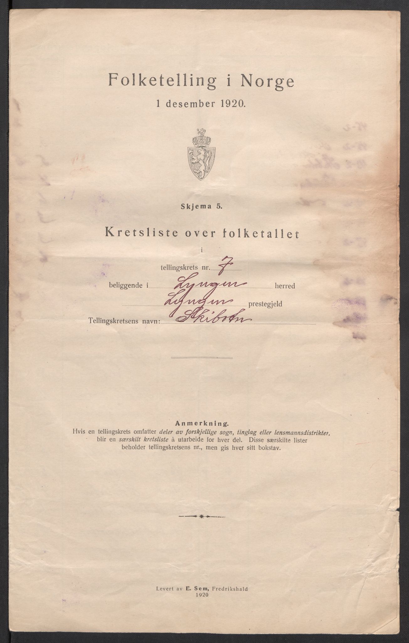SATØ, Folketelling 1920 for 1938 Lyngen herred, 1920, s. 25