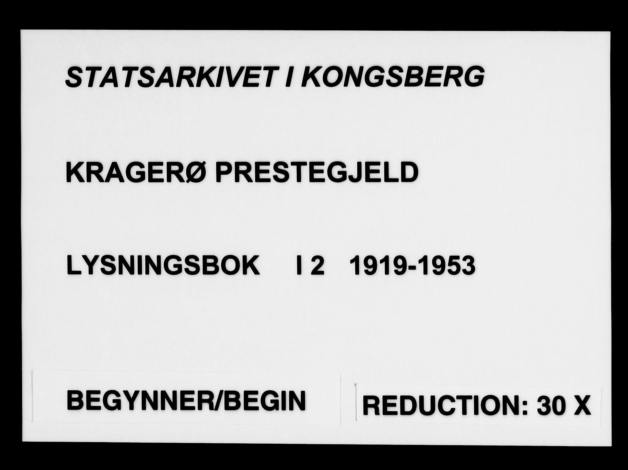 Kragerø kirkebøker, SAKO/A-278/H/Ha/L0002: Lysningsprotokoll nr. I 2, 1919-1953