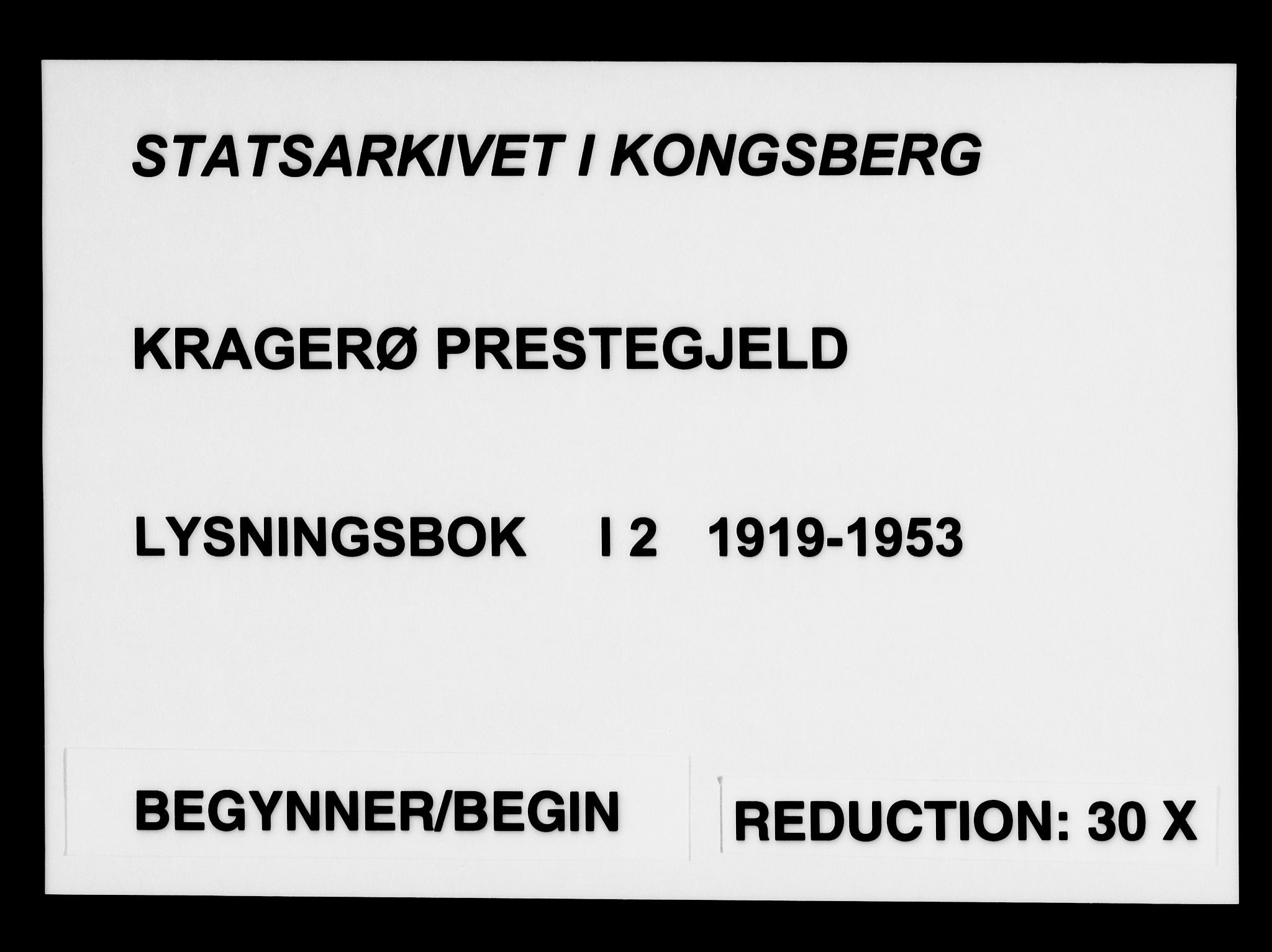 Kragerø kirkebøker, AV/SAKO-A-278/H/Ha/L0002: Lysningsprotokoll nr. I 2, 1919-1953