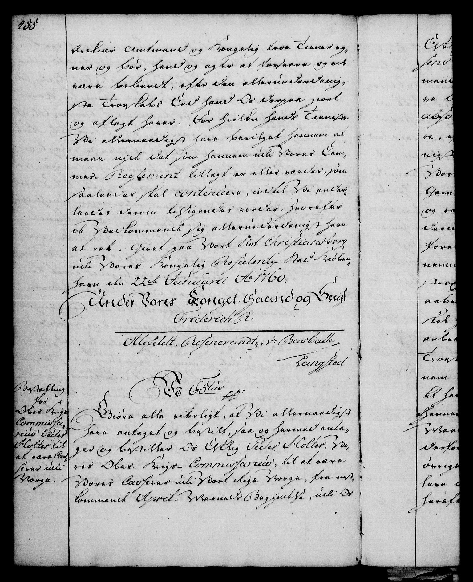 Rentekammeret, Kammerkanselliet, RA/EA-3111/G/Gg/Gge/L0003: Norsk bestallingsprotokoll med register (merket RK 53.27), 1745-1761, s. 455