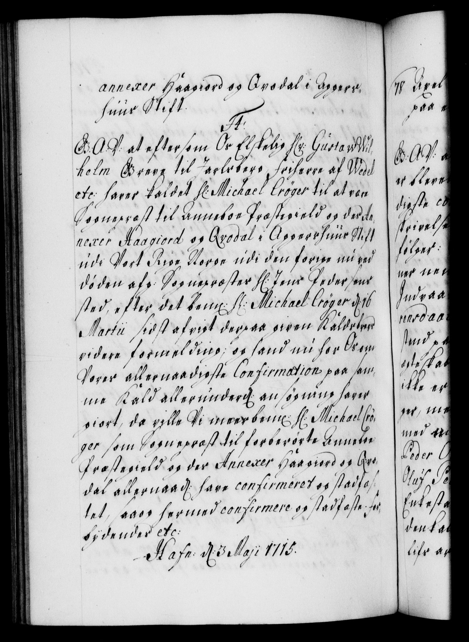 Danske Kanselli 1572-1799, AV/RA-EA-3023/F/Fc/Fca/Fcaa/L0021: Norske registre, 1712-1715, s. 470b