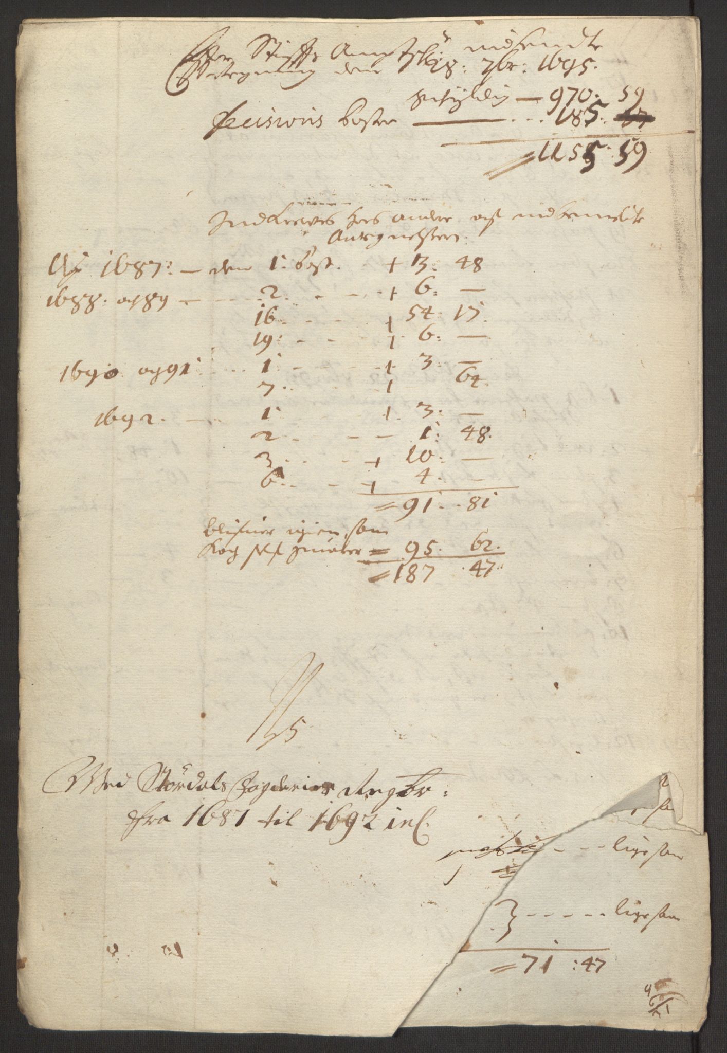 Rentekammeret inntil 1814, Reviderte regnskaper, Fogderegnskap, RA/EA-4092/R62/L4185: Fogderegnskap Stjørdal og Verdal, 1692, s. 393