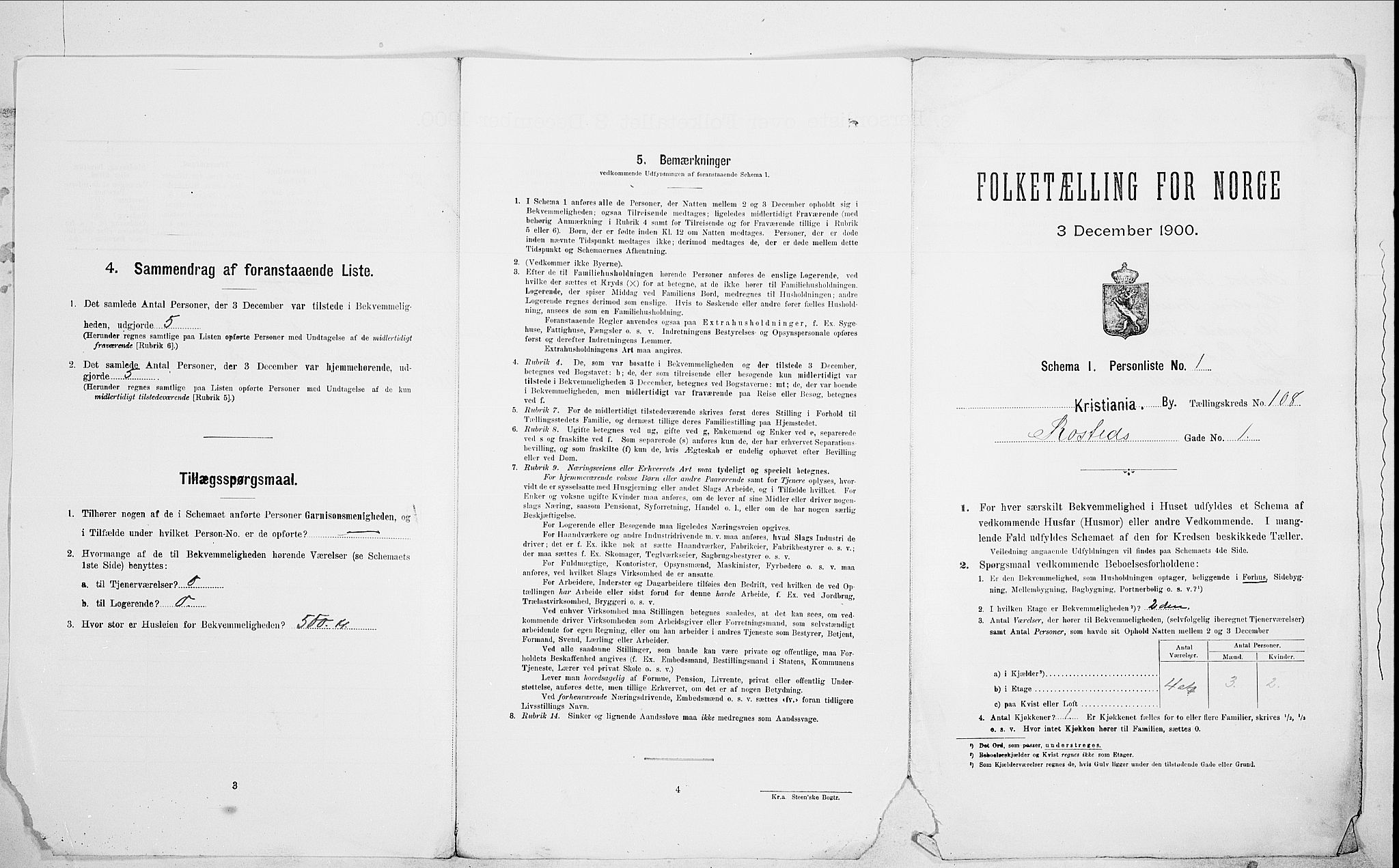 SAO, Folketelling 1900 for 0301 Kristiania kjøpstad, 1900, s. 75694