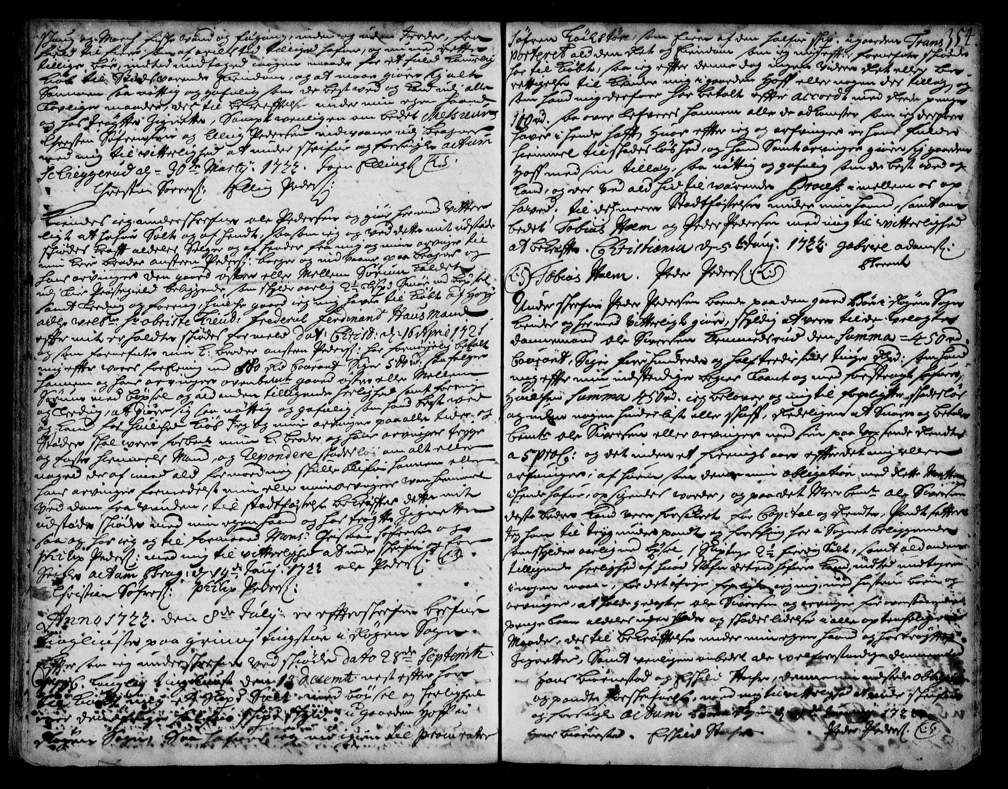 Lier, Røyken og Hurum sorenskriveri, SAKO/A-89/G/Ga/Gaa/L0001: Pantebok nr. I, 1701-1725, s. 354