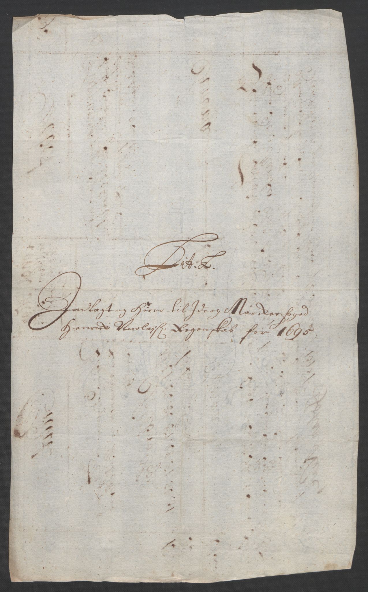 Rentekammeret inntil 1814, Reviderte regnskaper, Fogderegnskap, RA/EA-4092/R01/L0012: Fogderegnskap Idd og Marker, 1694-1695, s. 262