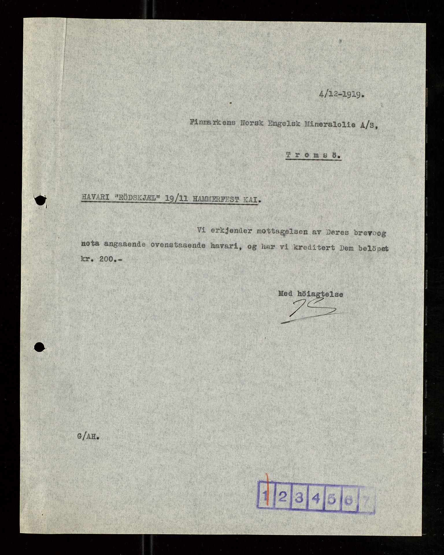 Pa 1521 - A/S Norske Shell, SAST/A-101915/E/Ea/Eaa/L0007: Sjefskorrespondanse, 1919, s. 501