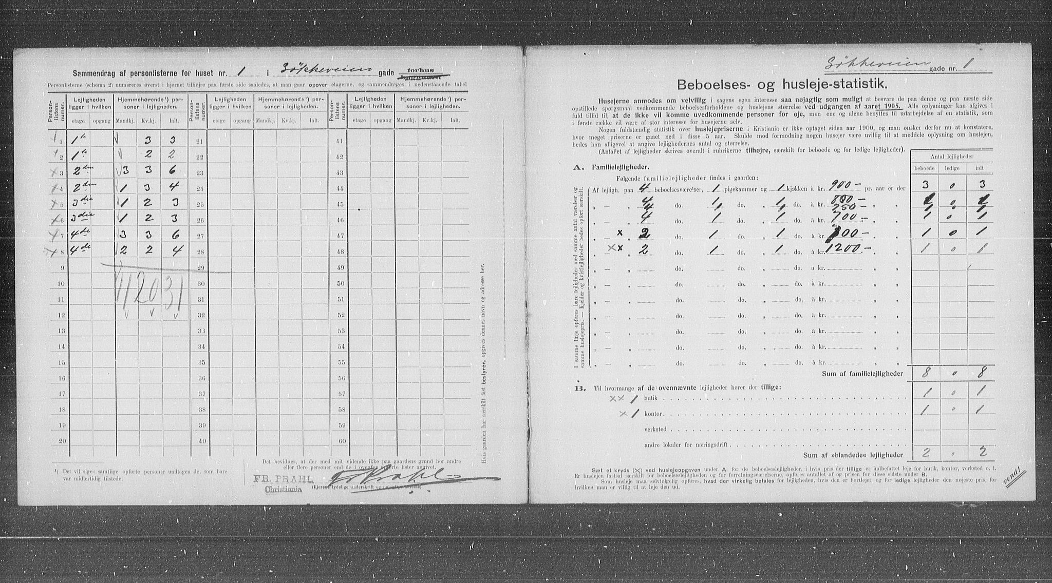 OBA, Kommunal folketelling 31.12.1905 for Kristiania kjøpstad, 1905, s. 30844