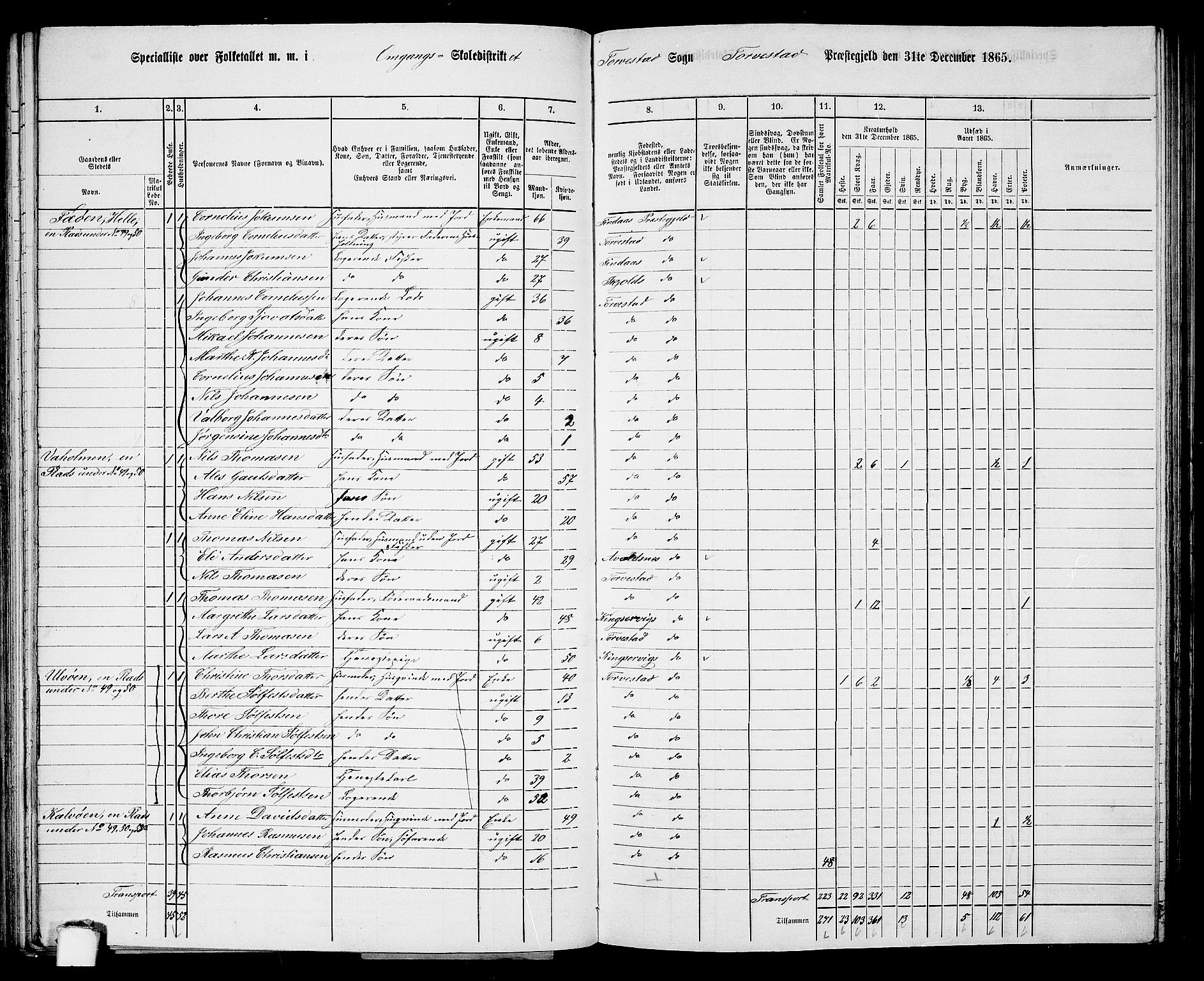 RA, Folketelling 1865 for 1152L Torvastad prestegjeld, Torvastad sokn, Skåre sokn og Utsira sokn, 1865, s. 68