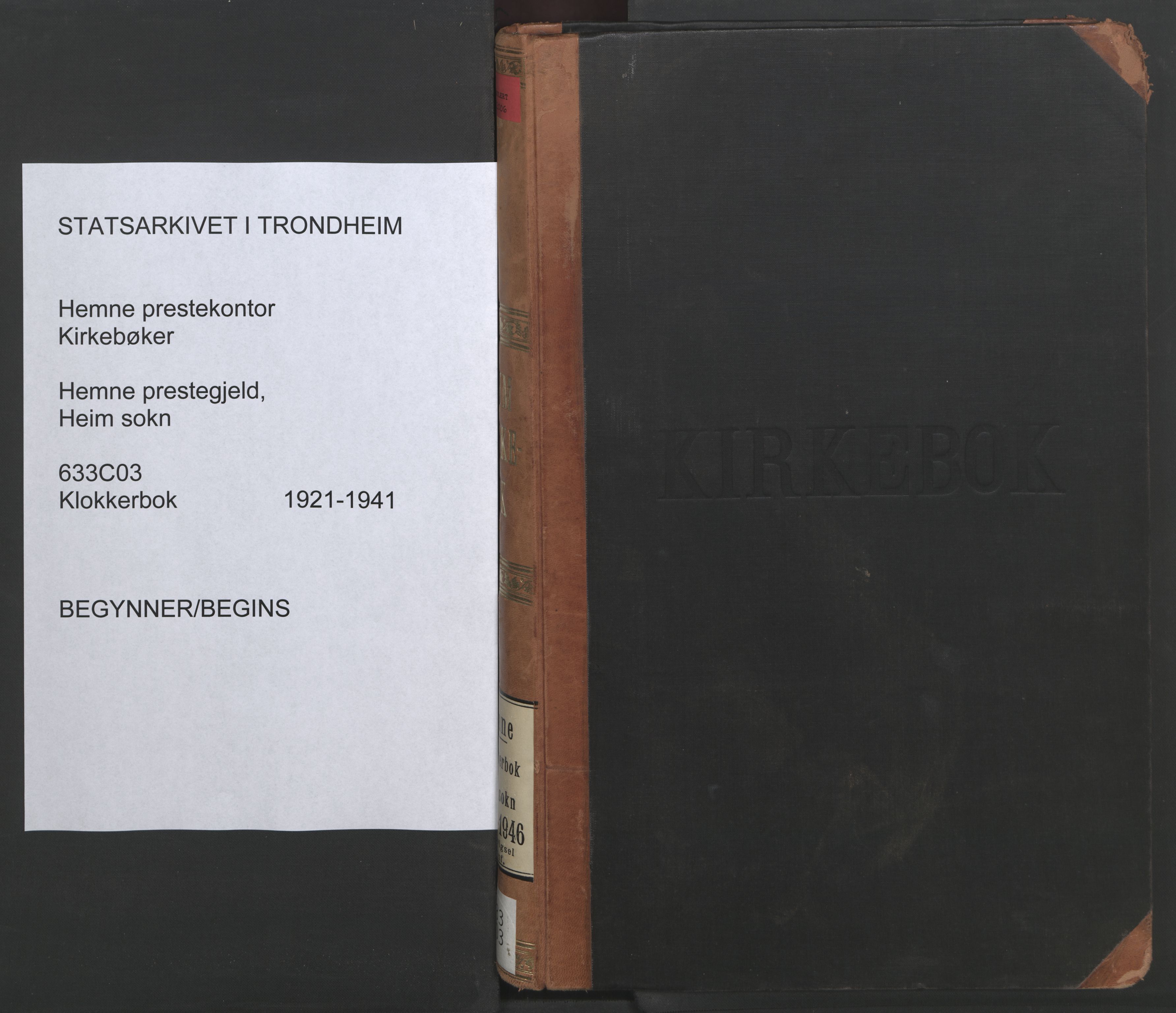 Ministerialprotokoller, klokkerbøker og fødselsregistre - Sør-Trøndelag, SAT/A-1456/633/L0521: Klokkerbok nr. 633C03, 1921-1946