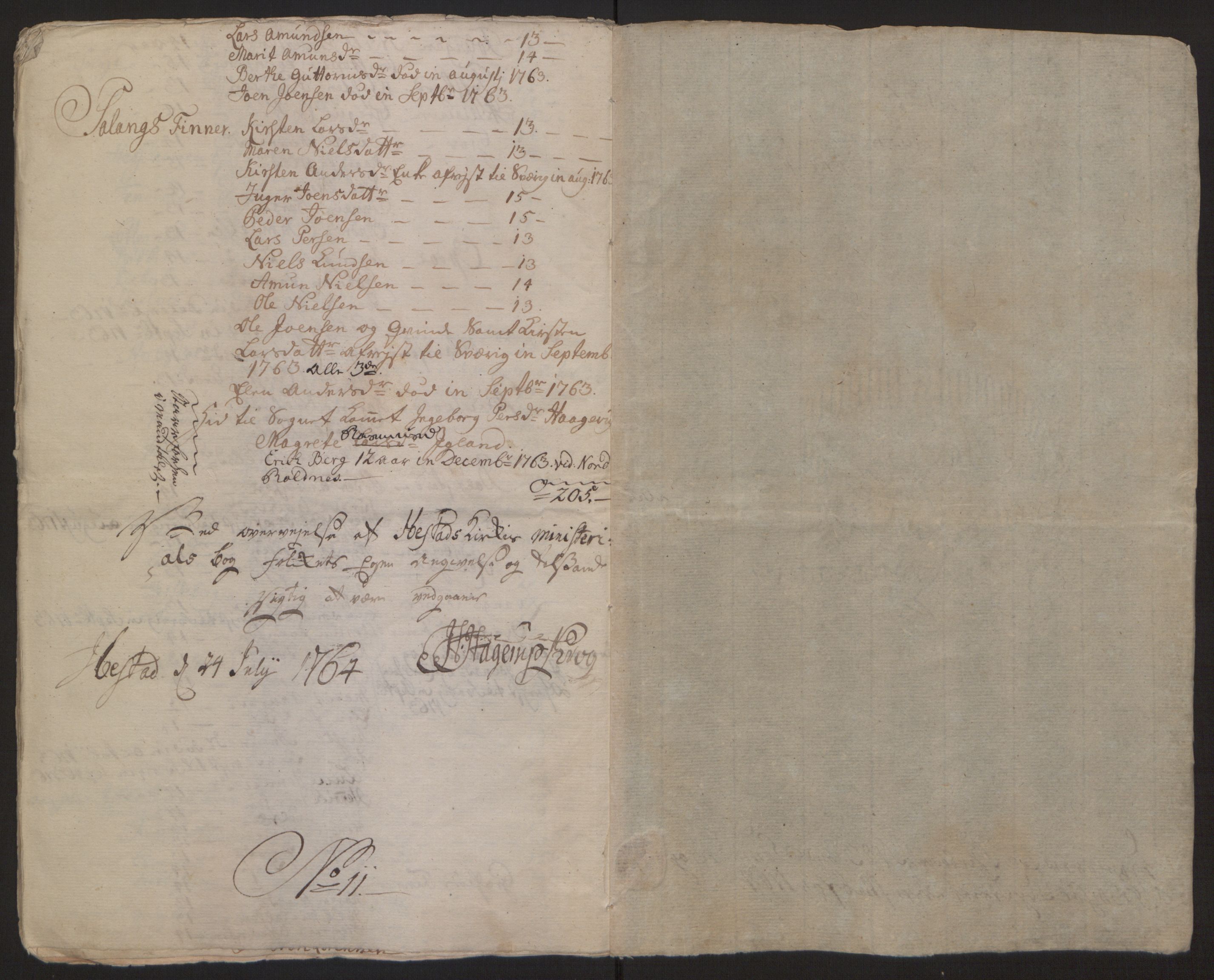 Rentekammeret inntil 1814, Reviderte regnskaper, Fogderegnskap, RA/EA-4092/R68/L4845: Ekstraskatten Senja og Troms, 1762-1765, s. 479