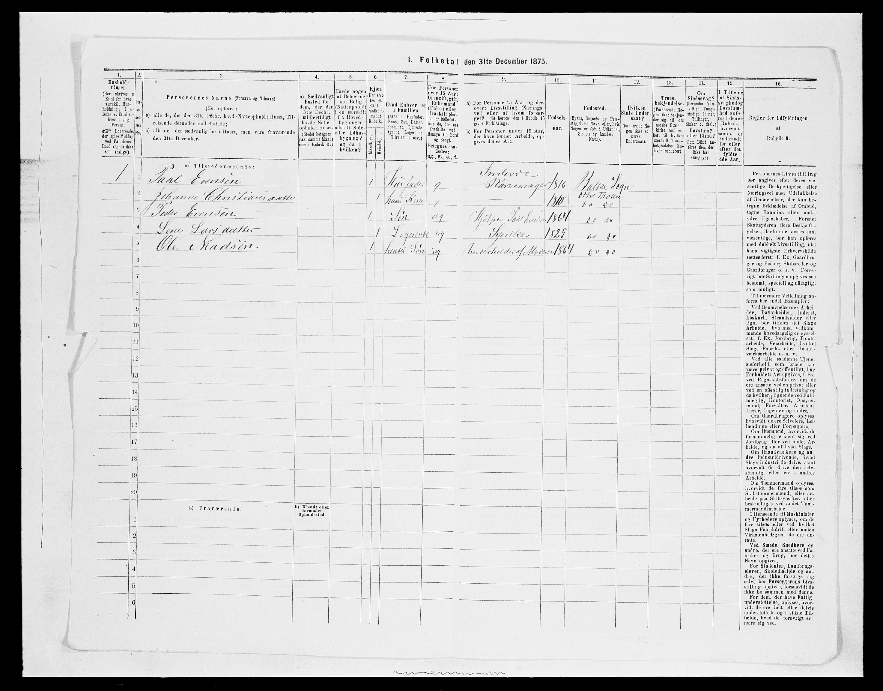 SAH, Folketelling 1875 for 0528P Østre Toten prestegjeld, 1875, s. 343