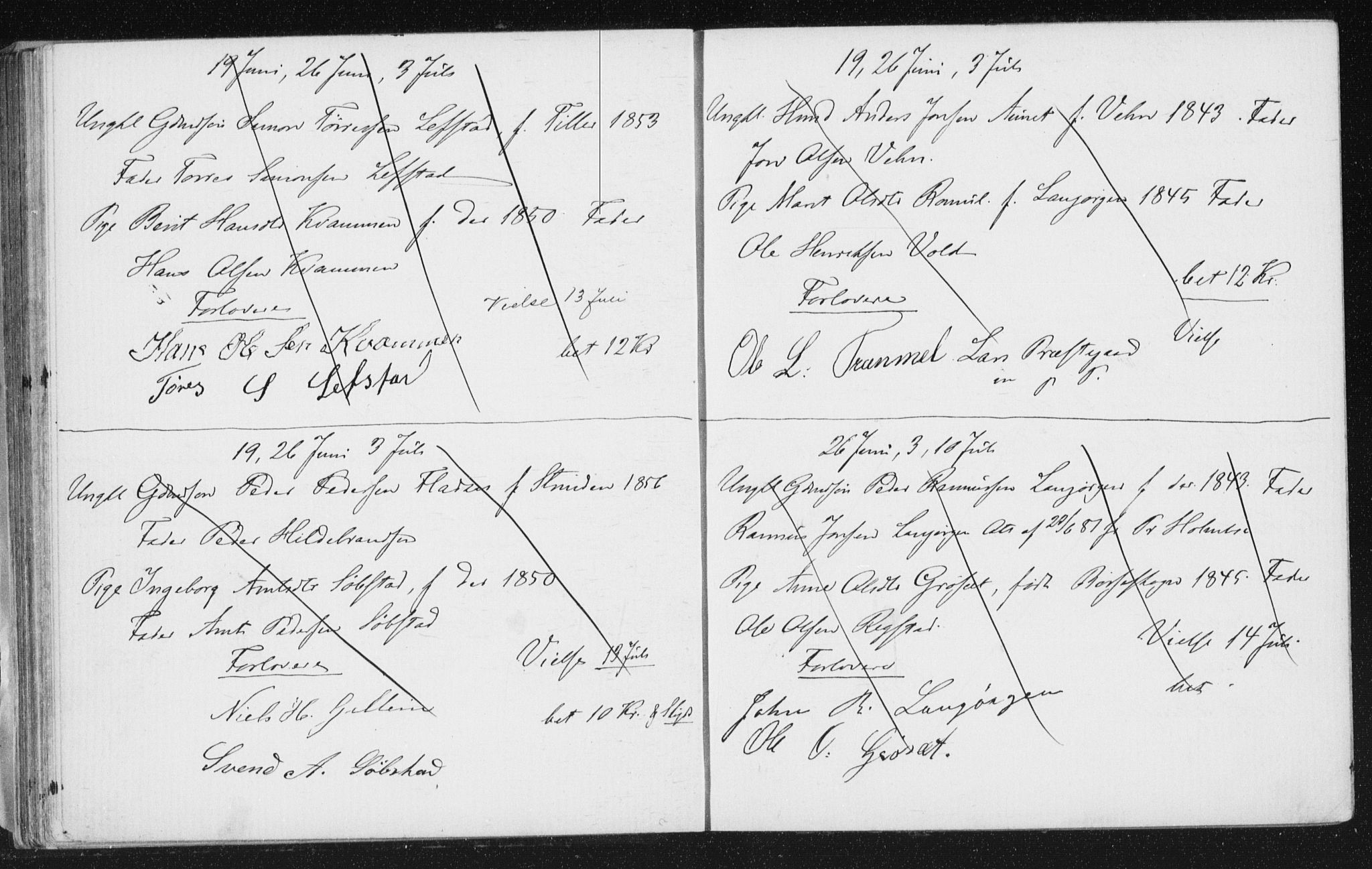 Melhus sokneprestkontor, AV/SAT-A-1141/1/I/I1/I1f/L0010: Lysningsprotokoll nr. 691.I.1F10, 1867-1894