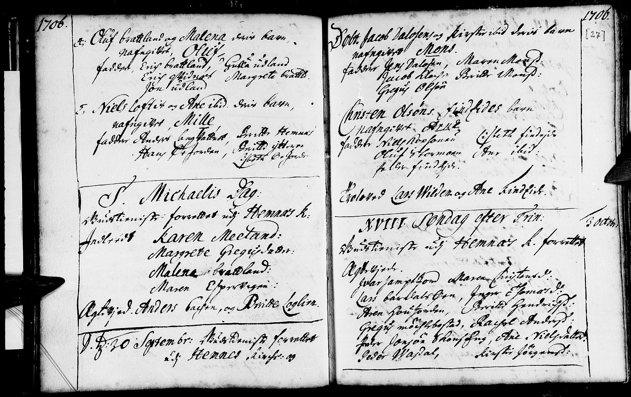 Ministerialprotokoller, klokkerbøker og fødselsregistre - Nordland, AV/SAT-A-1459/825/L0345: Ministerialbok nr. 825A01, 1704-1728, s. 27