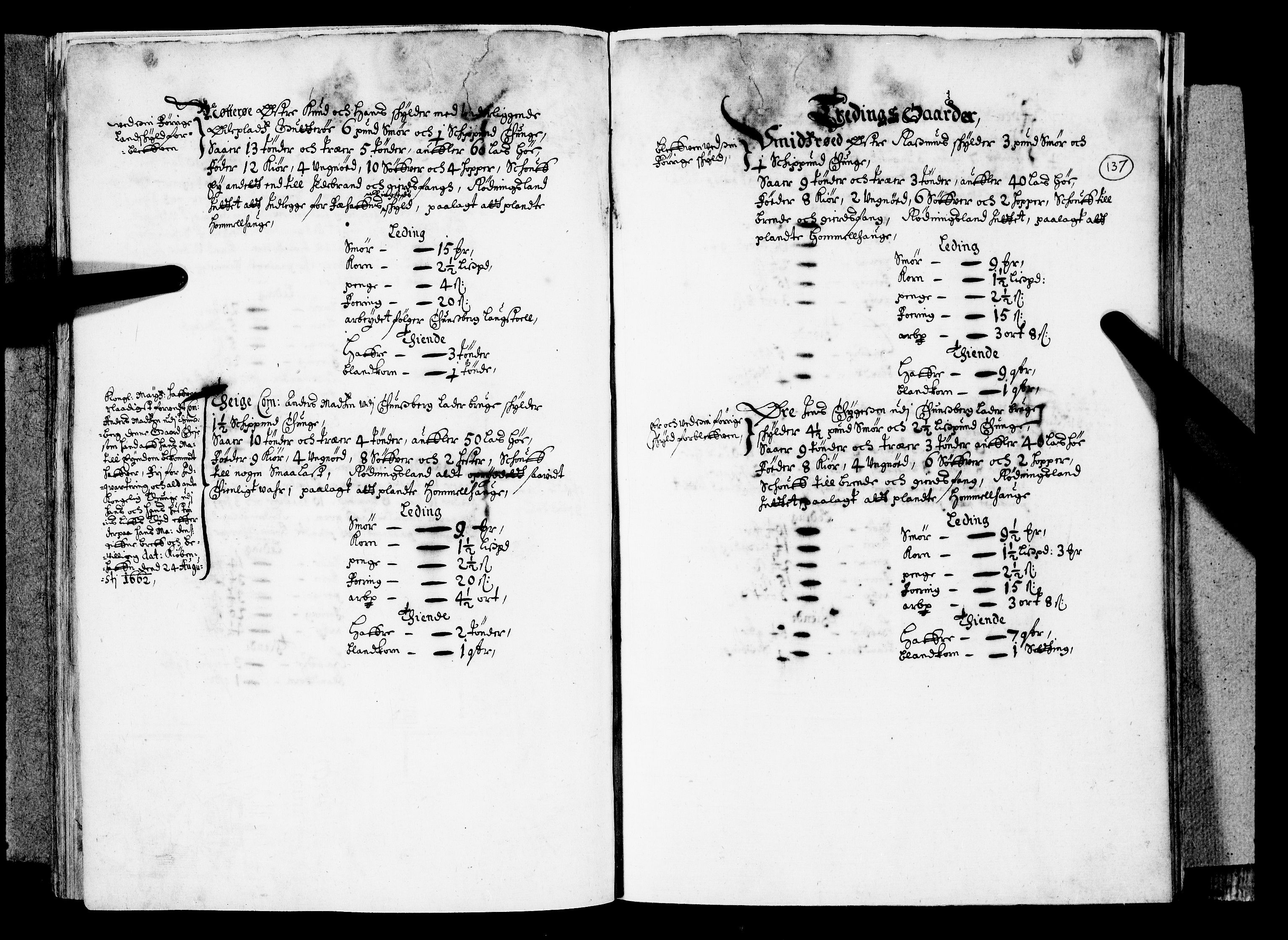 Rentekammeret inntil 1814, Realistisk ordnet avdeling, AV/RA-EA-4070/N/Nb/Nba/L0019: Tønsberg len, 1. del, 1668, s. 136b-137a